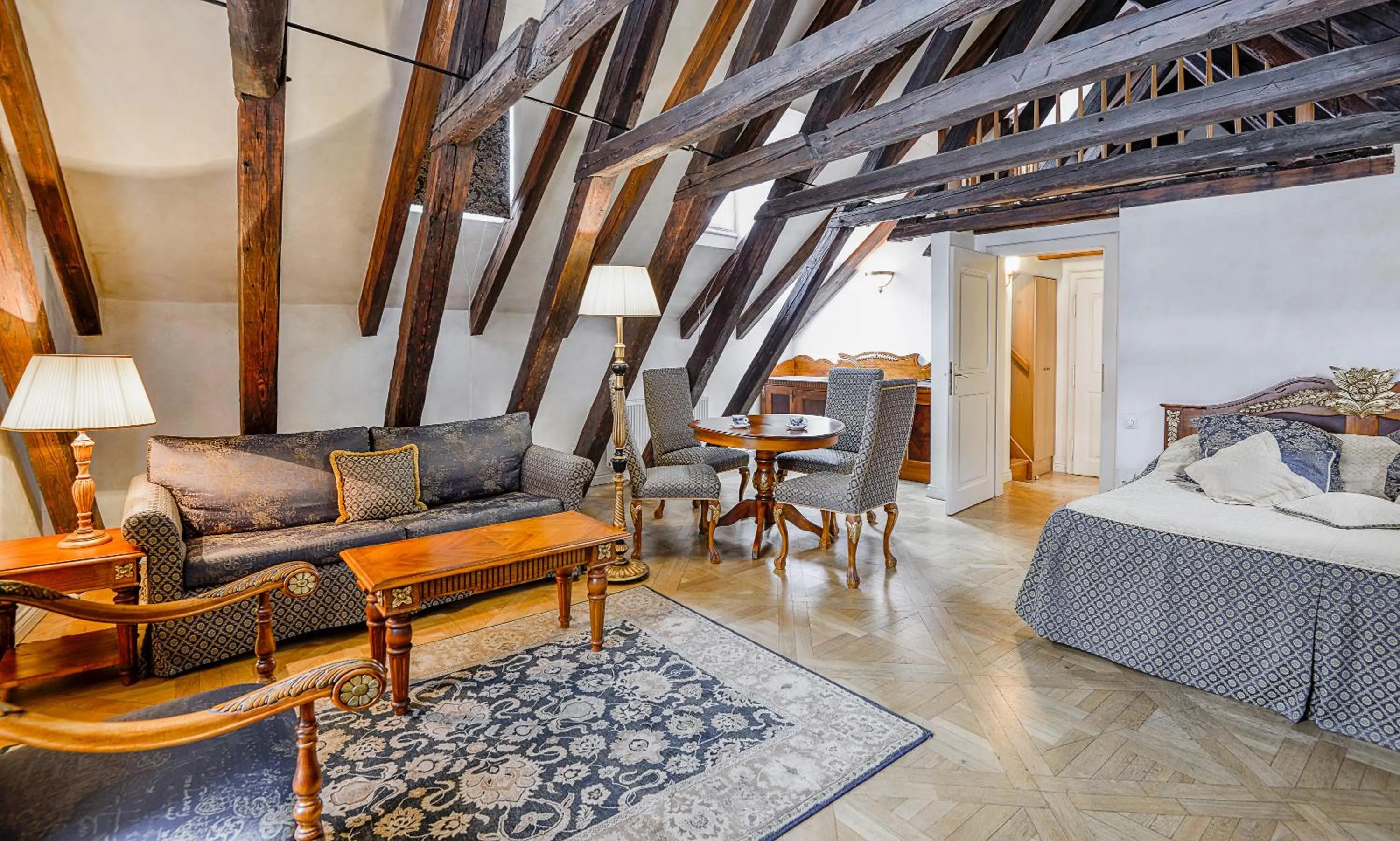 Dining area, Bed in Hotel Residence Bijou de Prague