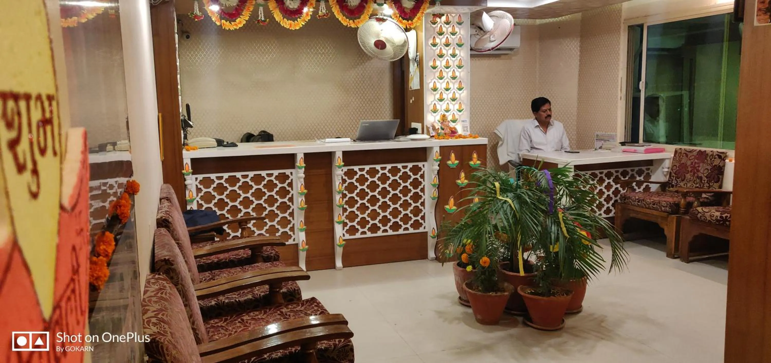 Lobby or reception in Hotel Temple On Ganges