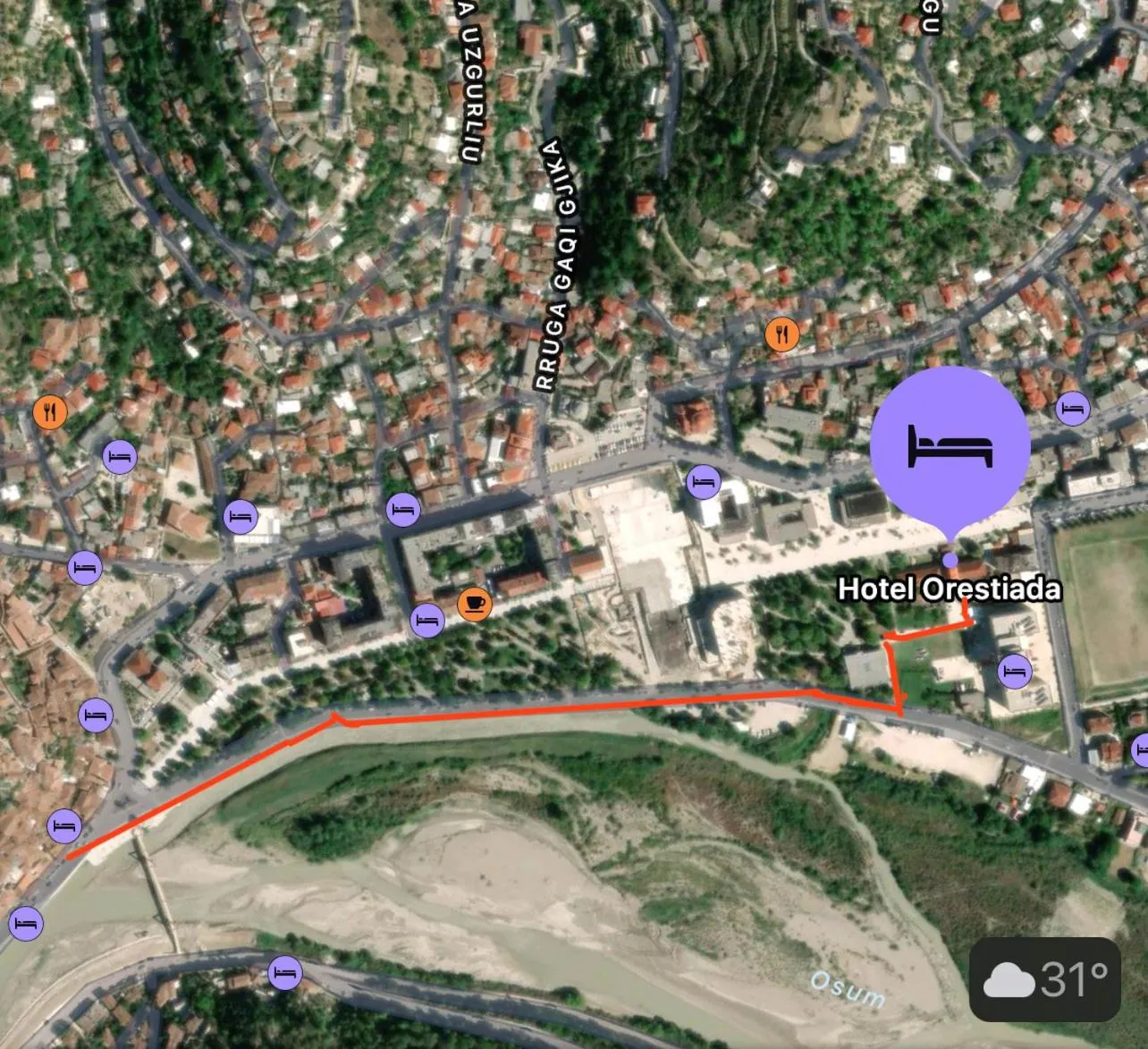 Parking in Hotel Orestiada