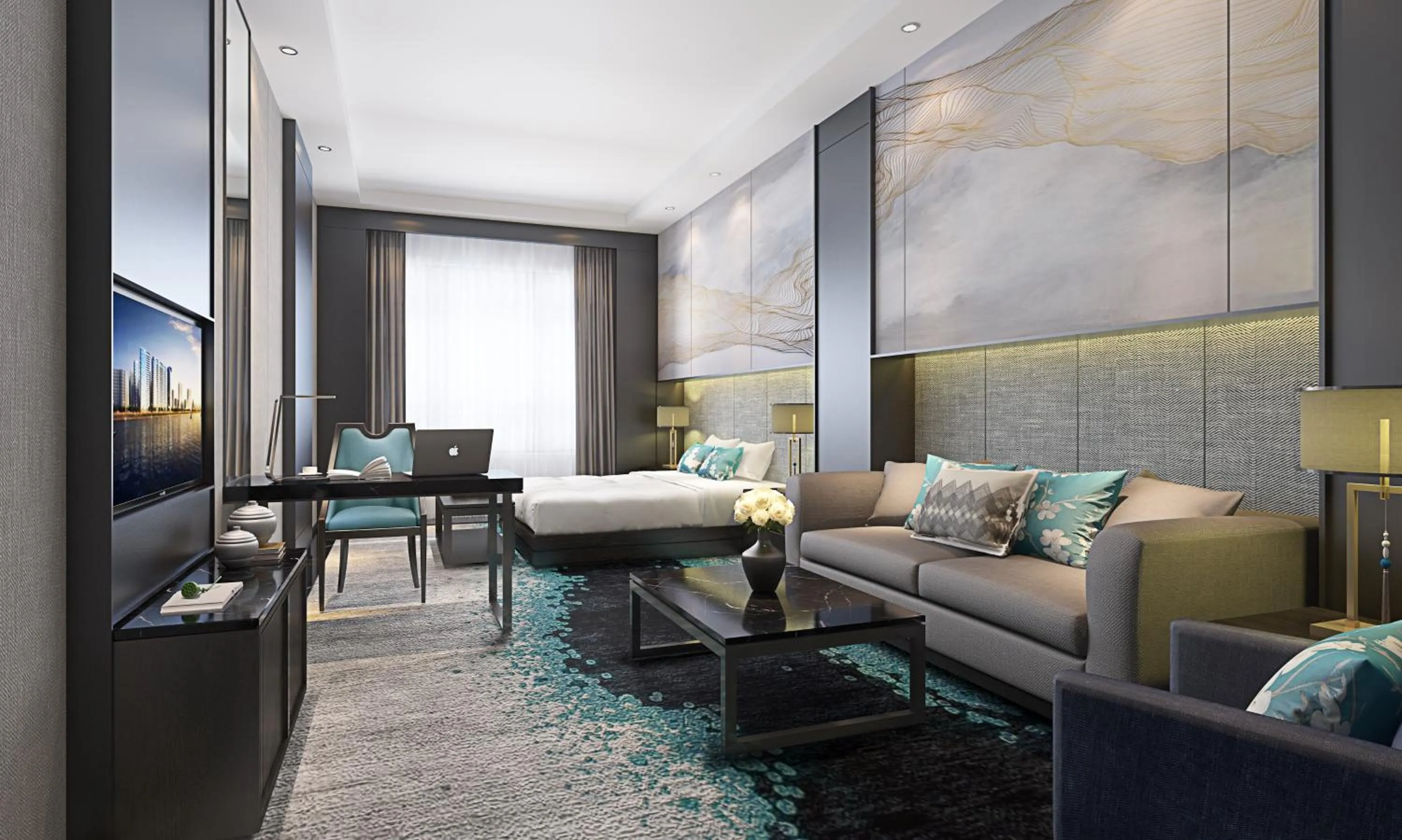 Bedroom, Bed in Braira Al Dammam