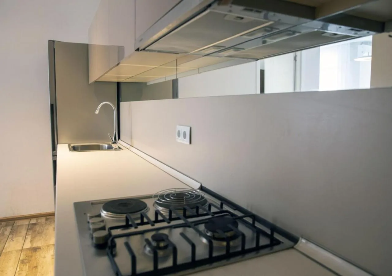 Kitchen or kitchenette in Horizon Batumi Aparthotel