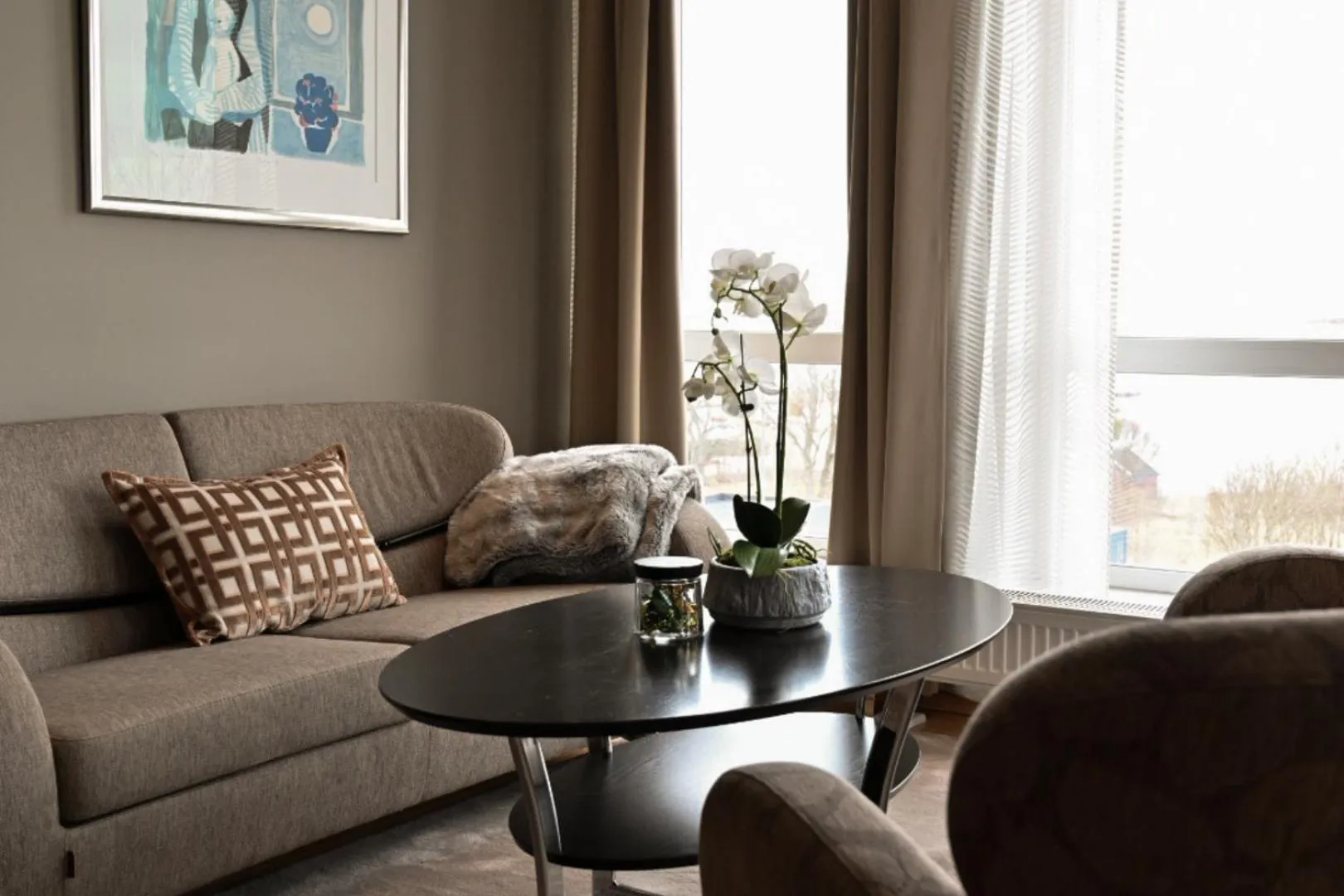 Seating area in Hotel Frøya