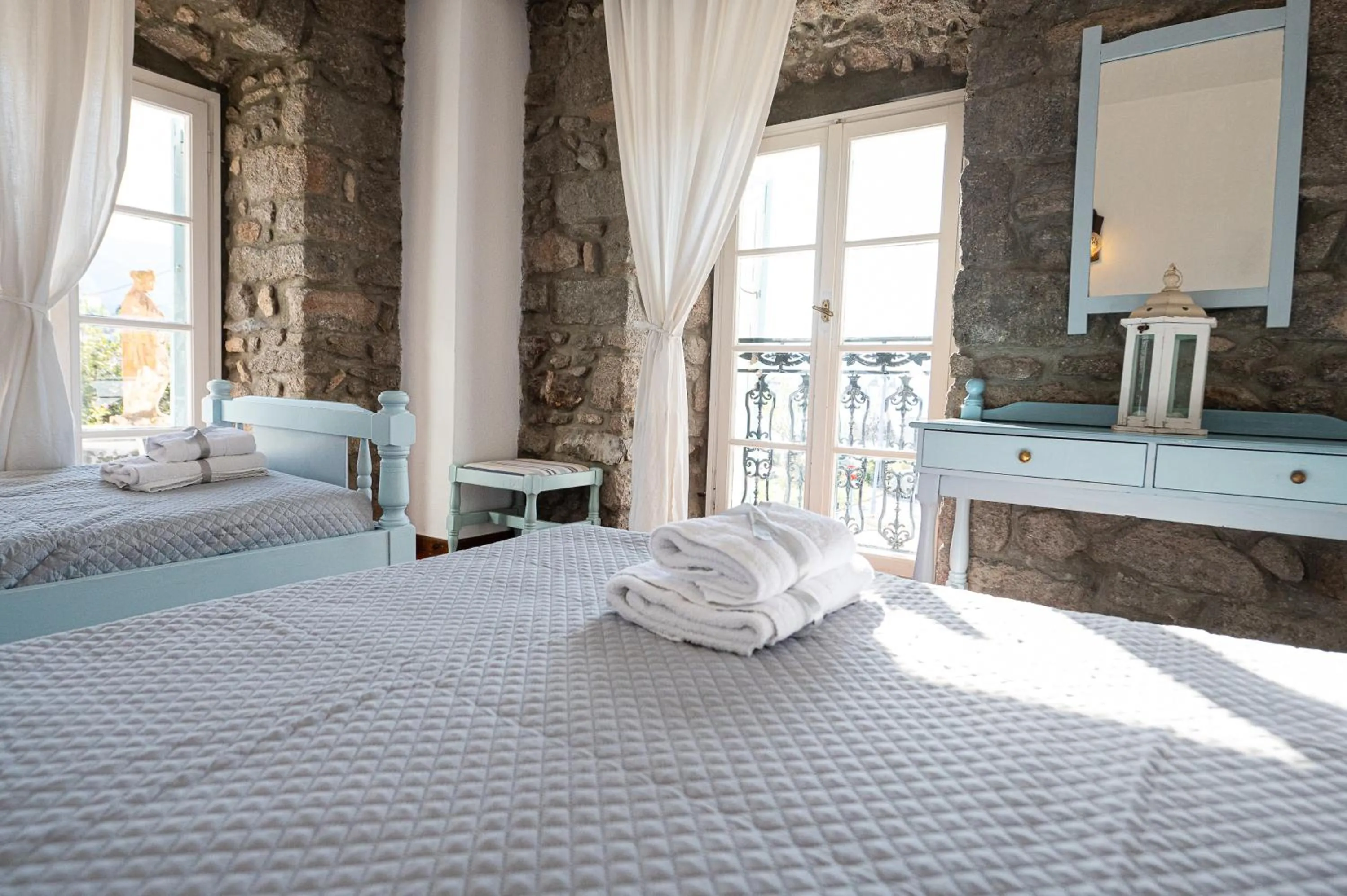Sea view, Bed in Dionysos Hotel