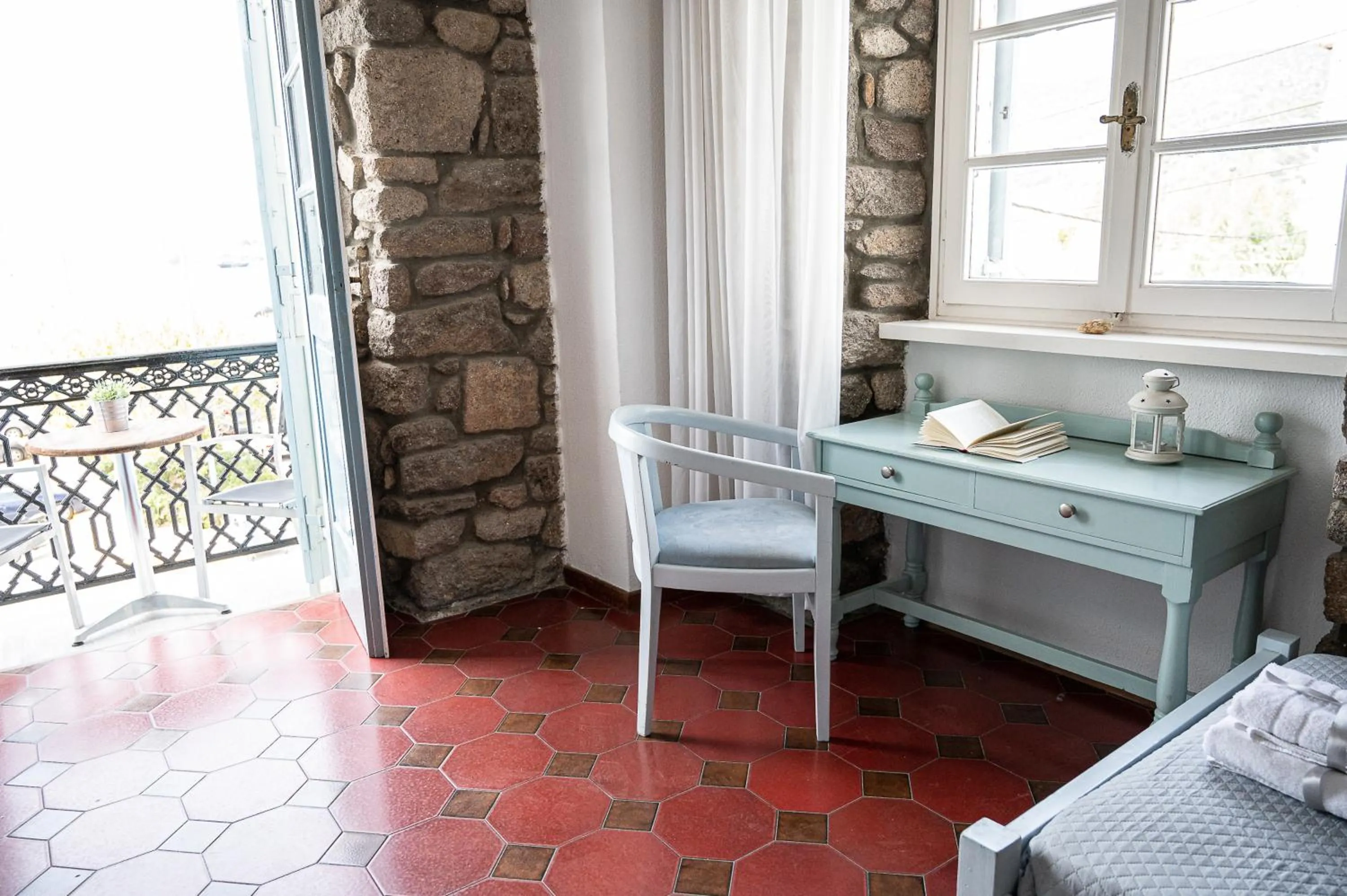 Seating area in Dionysos Hotel