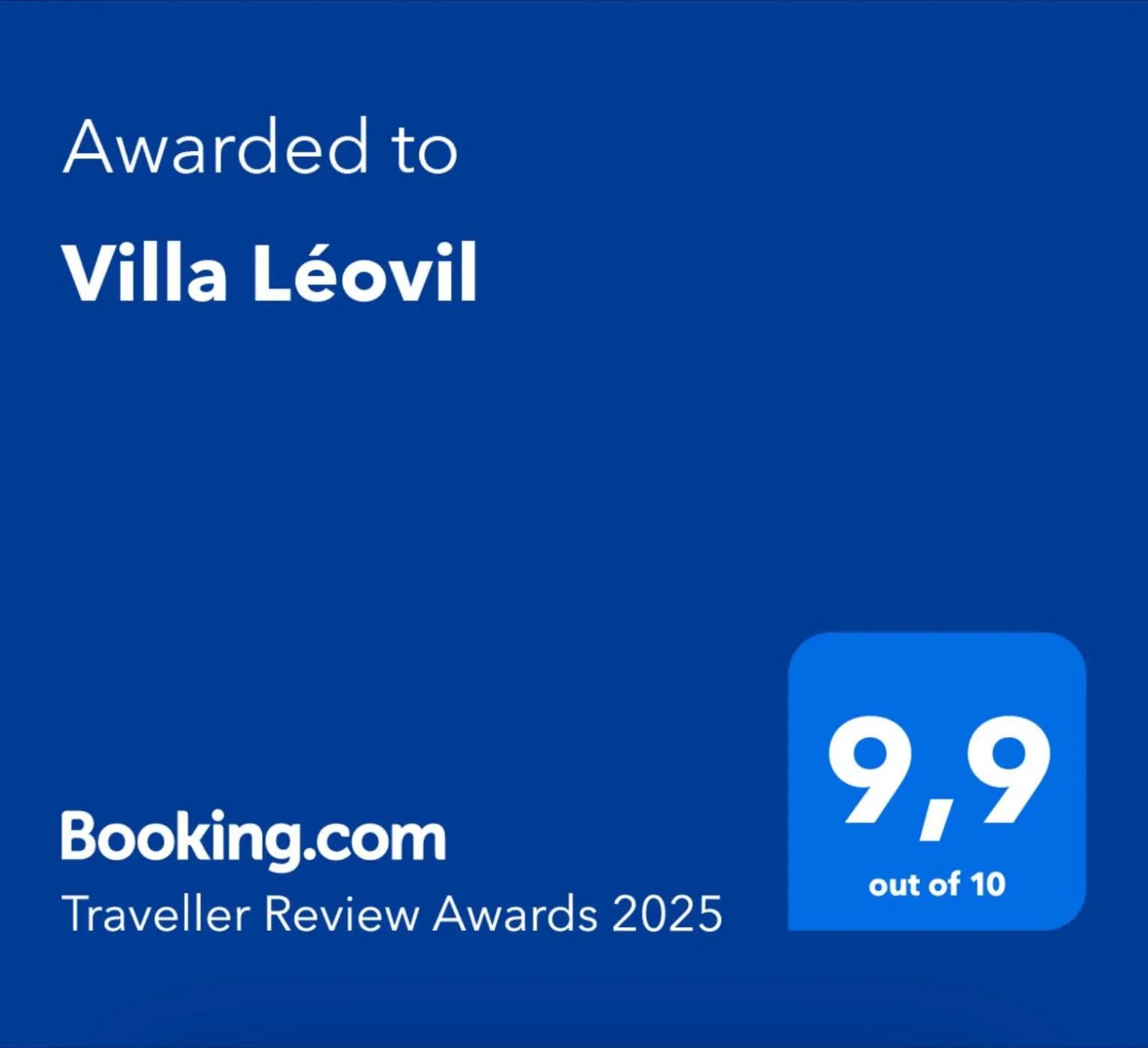 Certificate/Award in Villa Léovil