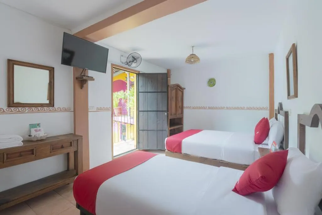 Bed in Hotel Coyopolan