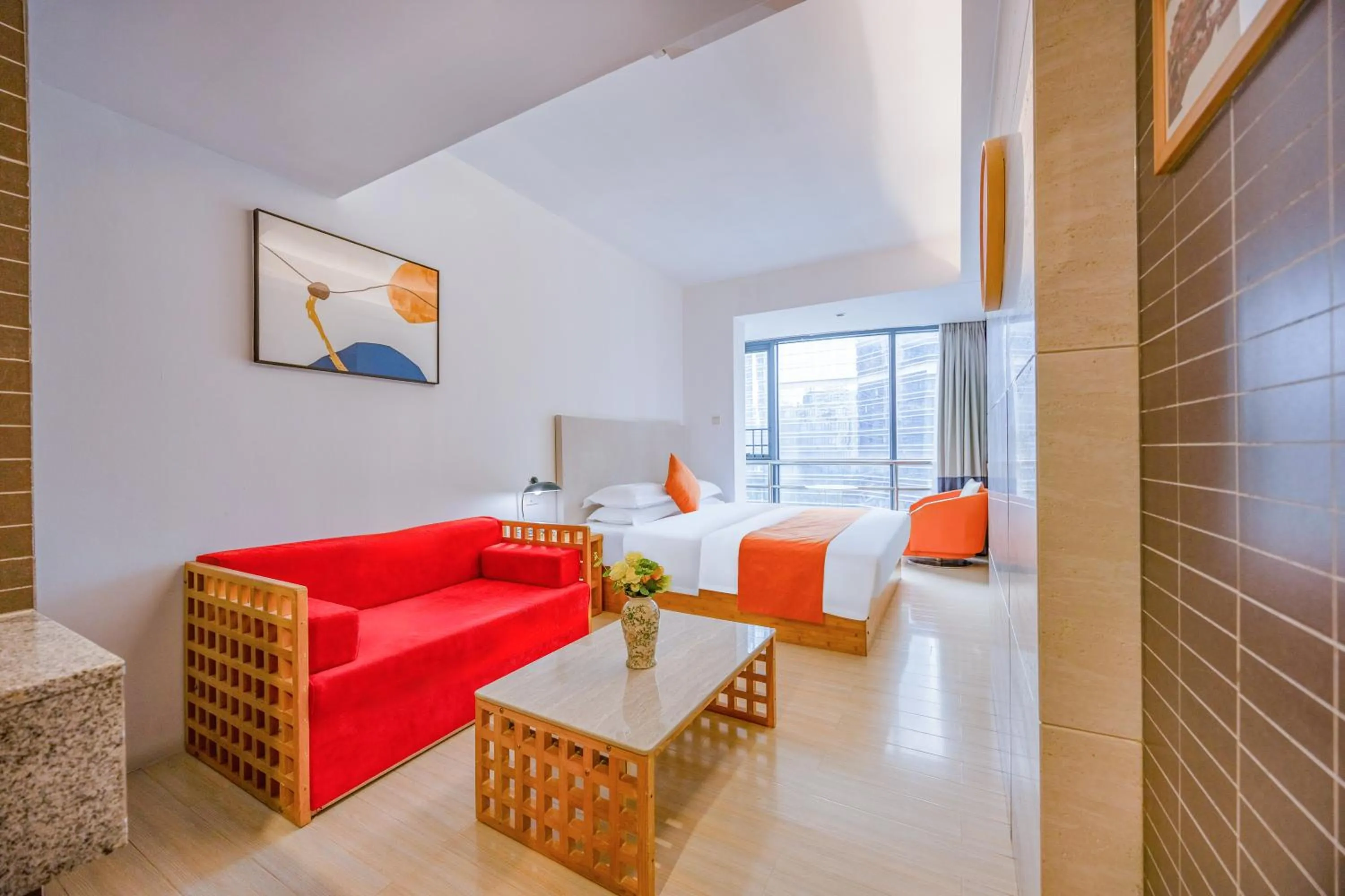 Photo of the whole room, Bed in Guangzhou Timmy Hotel