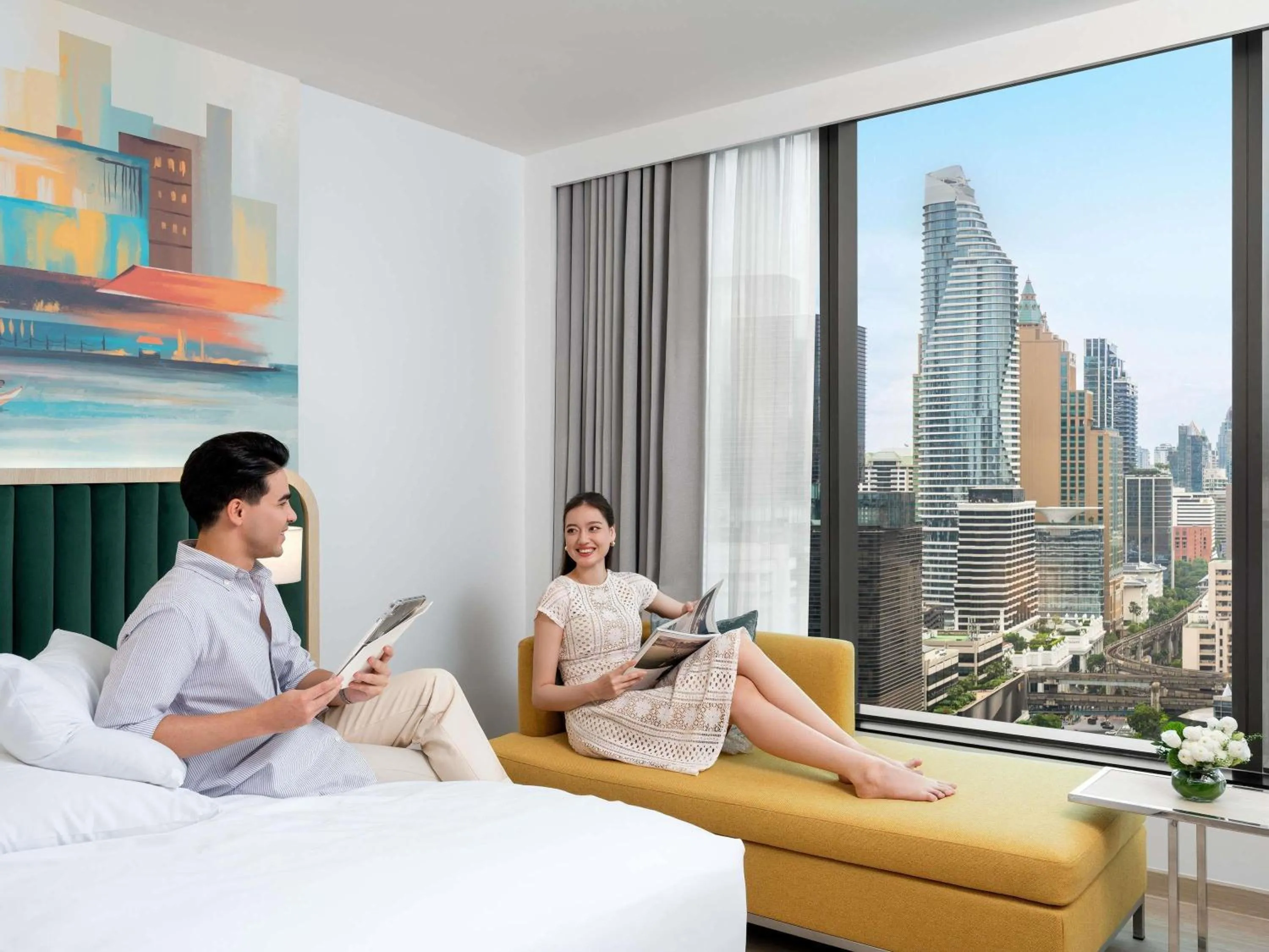 Bedroom in Novotel Bangkok Platinum Pratunam