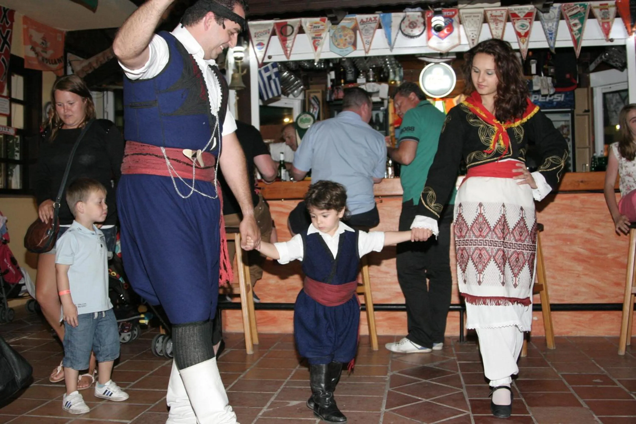 Evening entertainment in Eleni Apartments