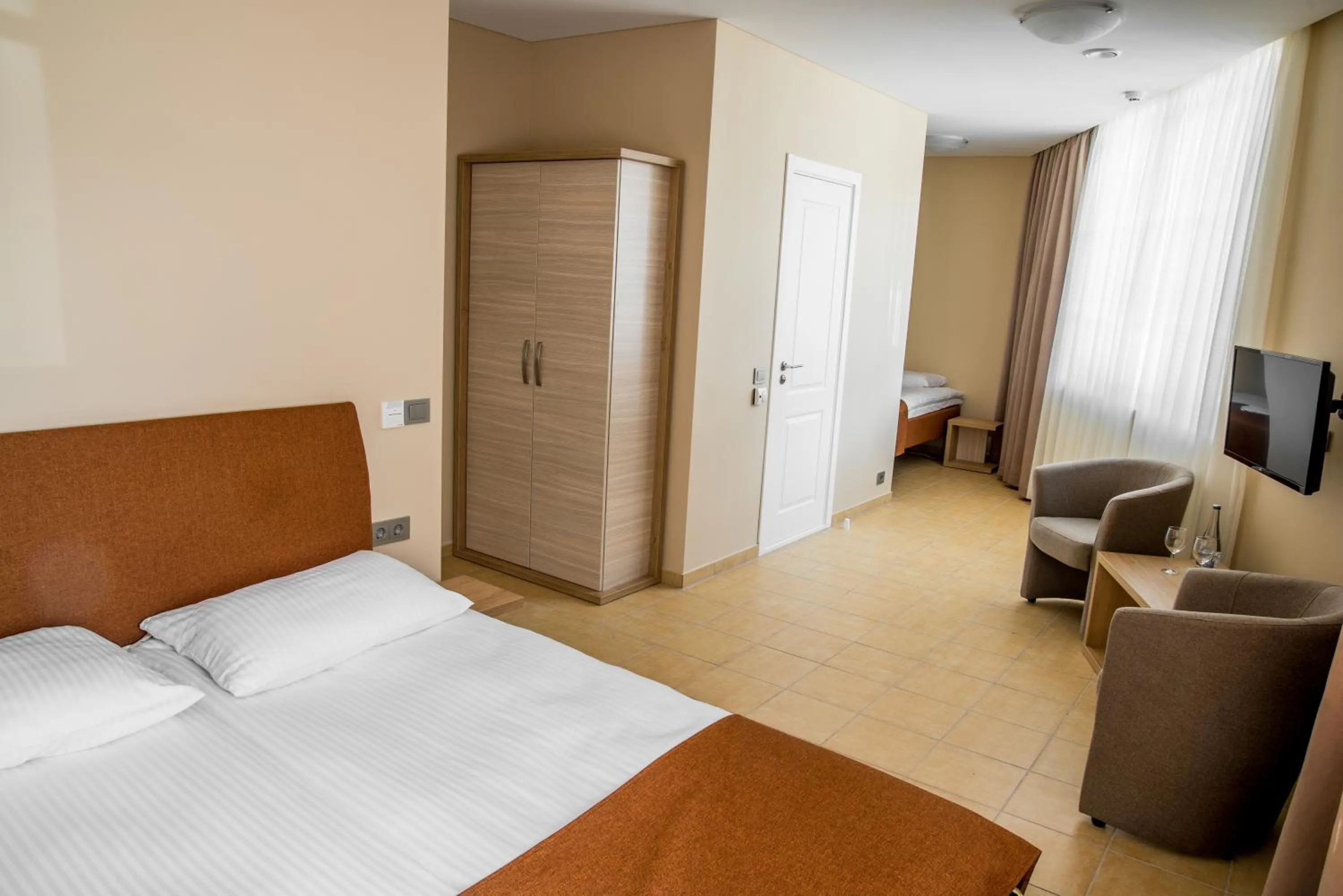 Bedroom, Bed in Hotel Palanga Camping