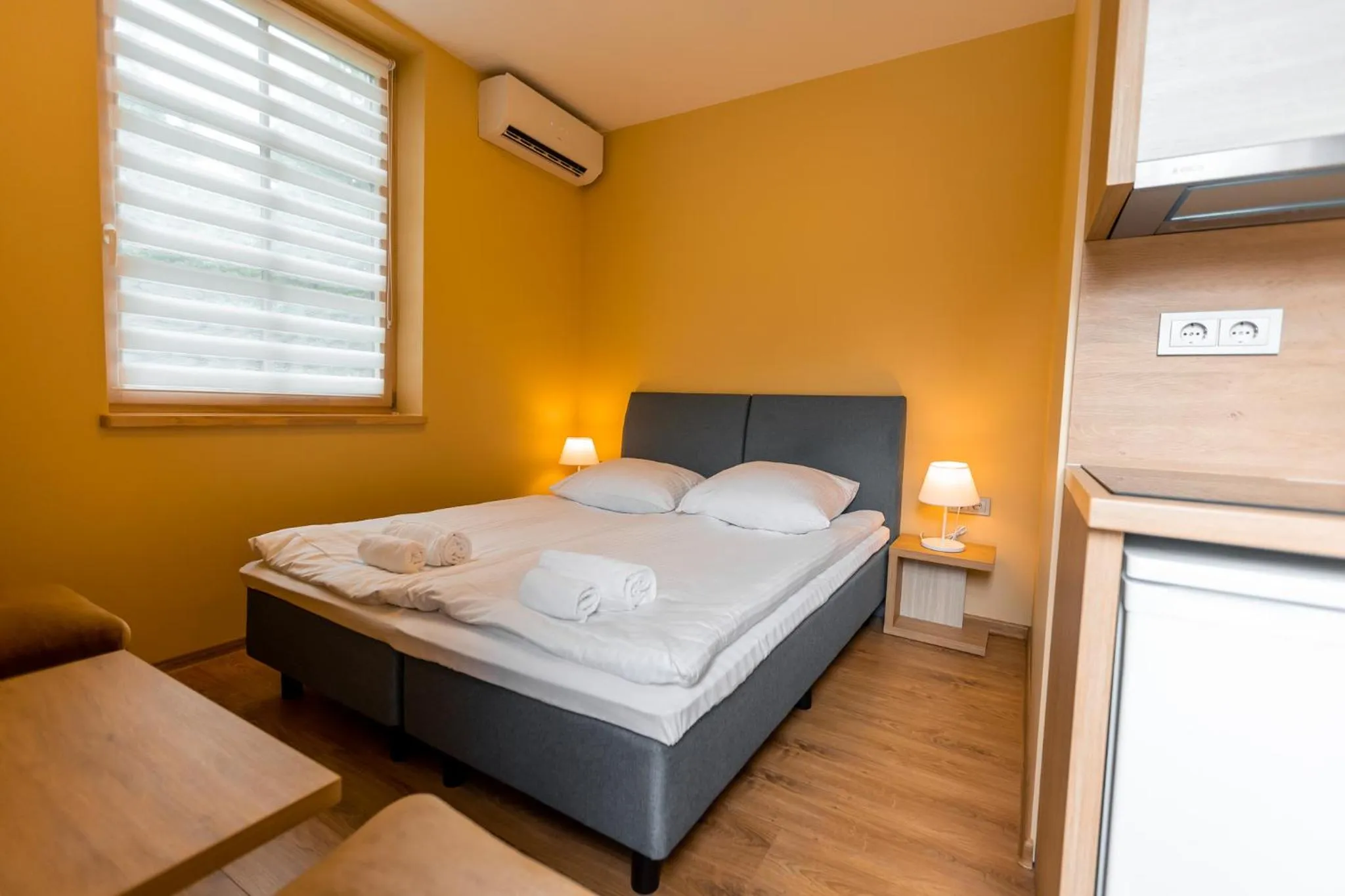 Bedroom, Bed in Hotel Palanga Camping