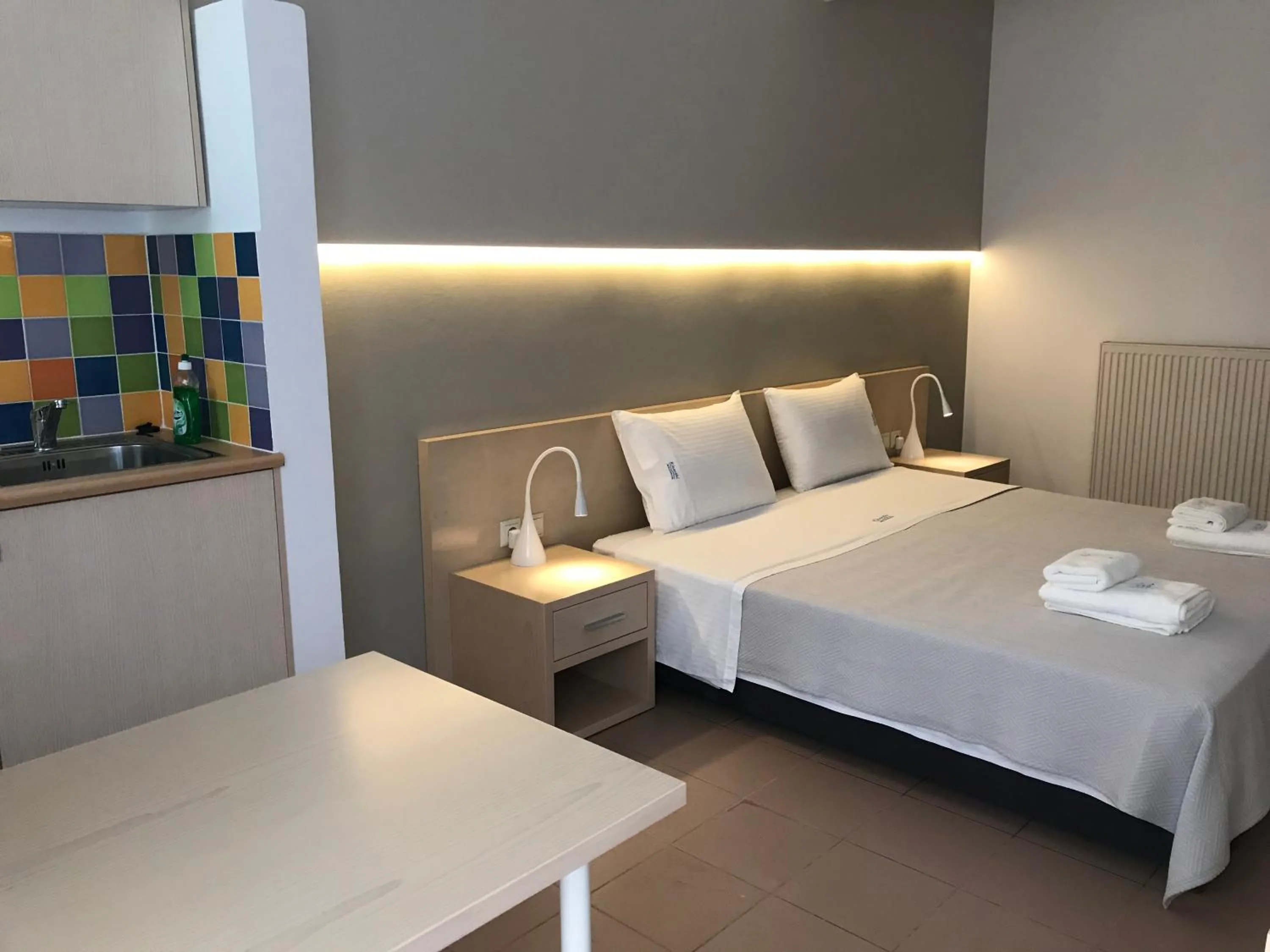 Bed in Kleanthi Studios