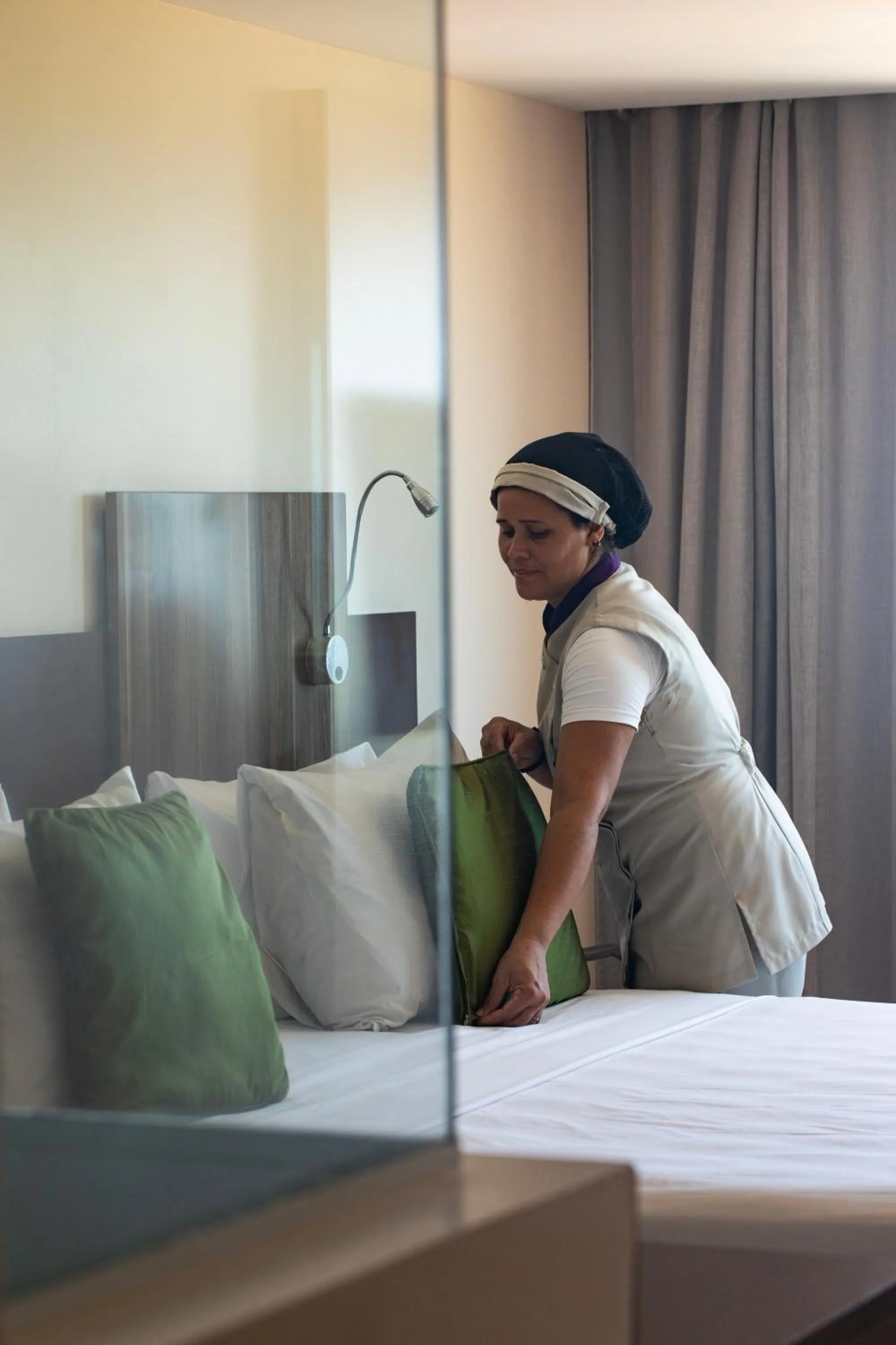 View (from property/room), Bed in Mercure Maceio Pajuçara