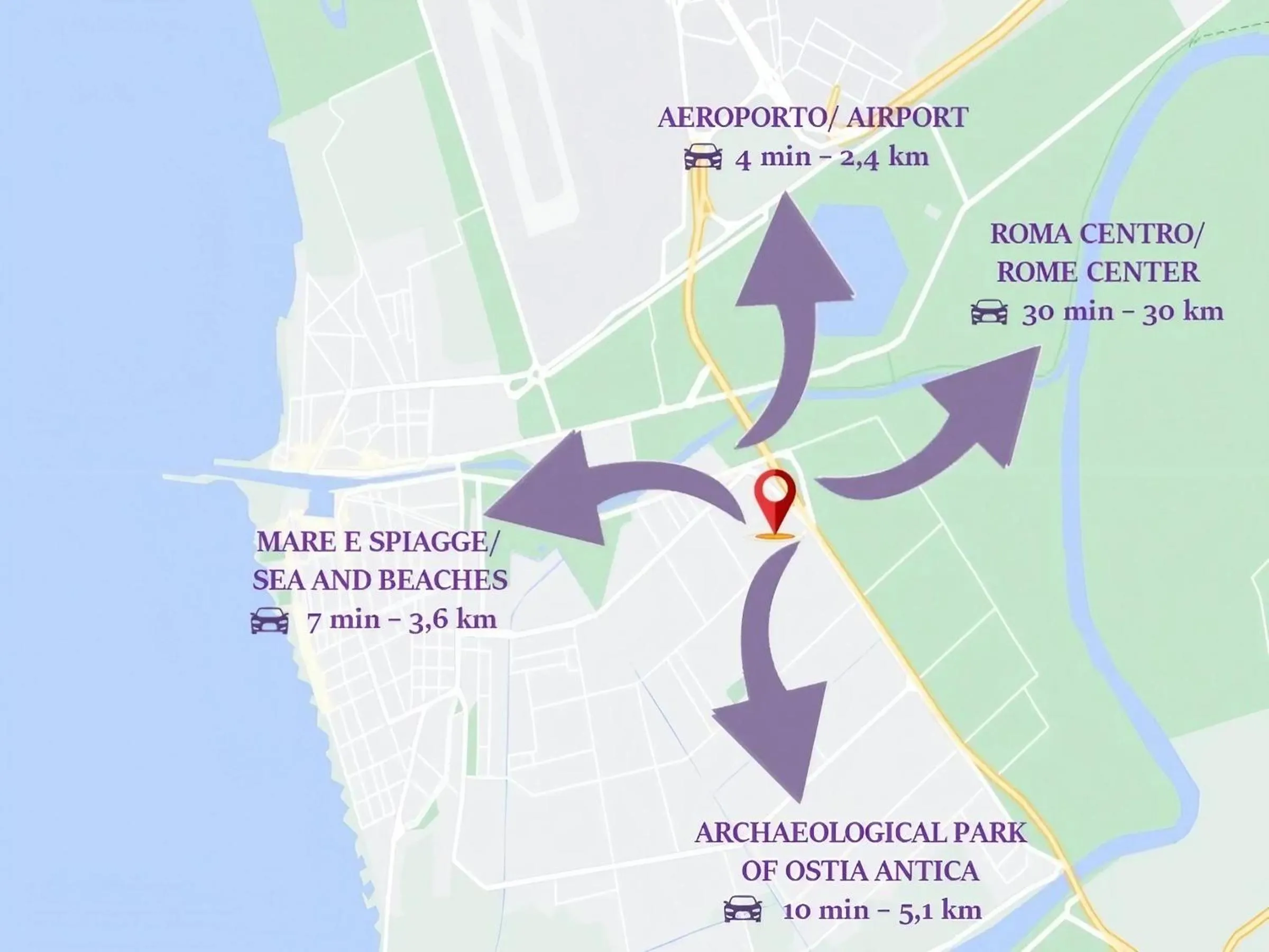 acessibility in B&B L'Ulivo Fiumicino