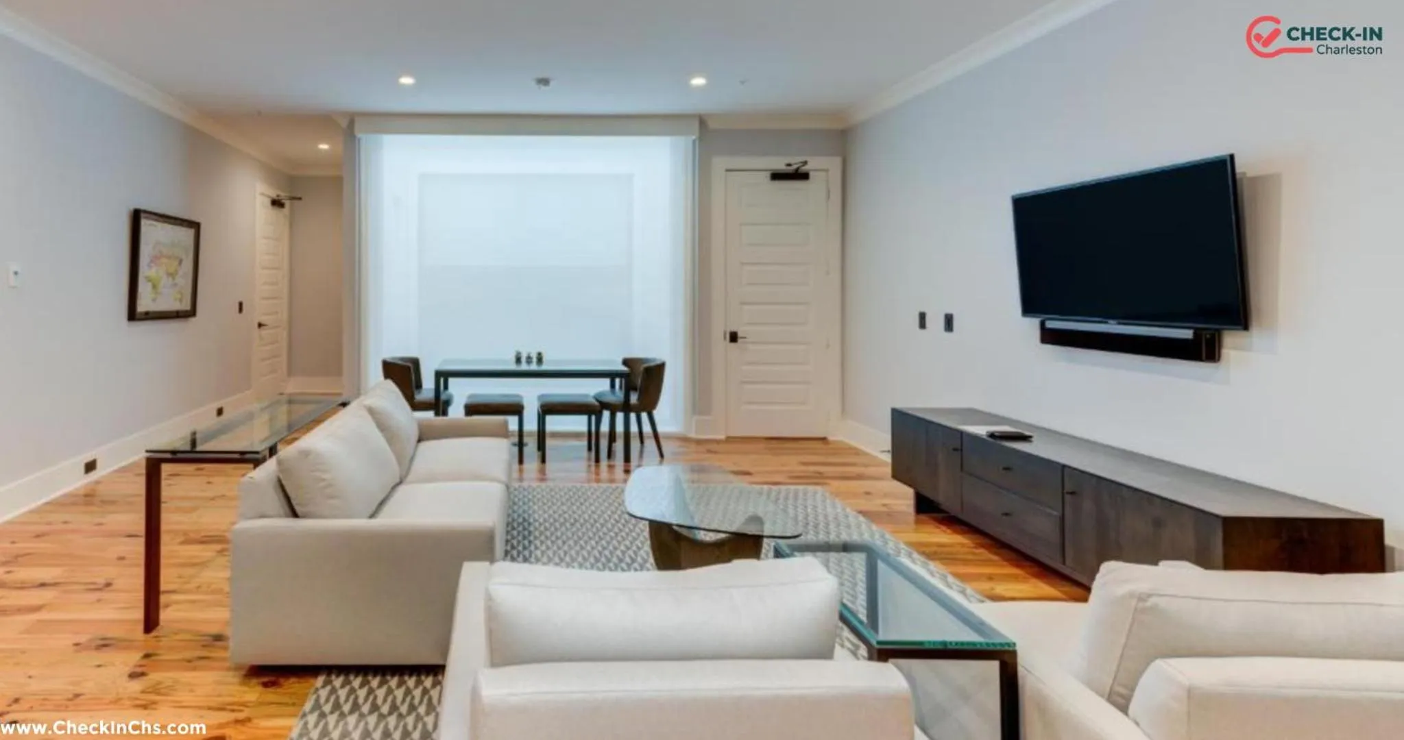 Communal lounge/ TV room in The Quarters on King