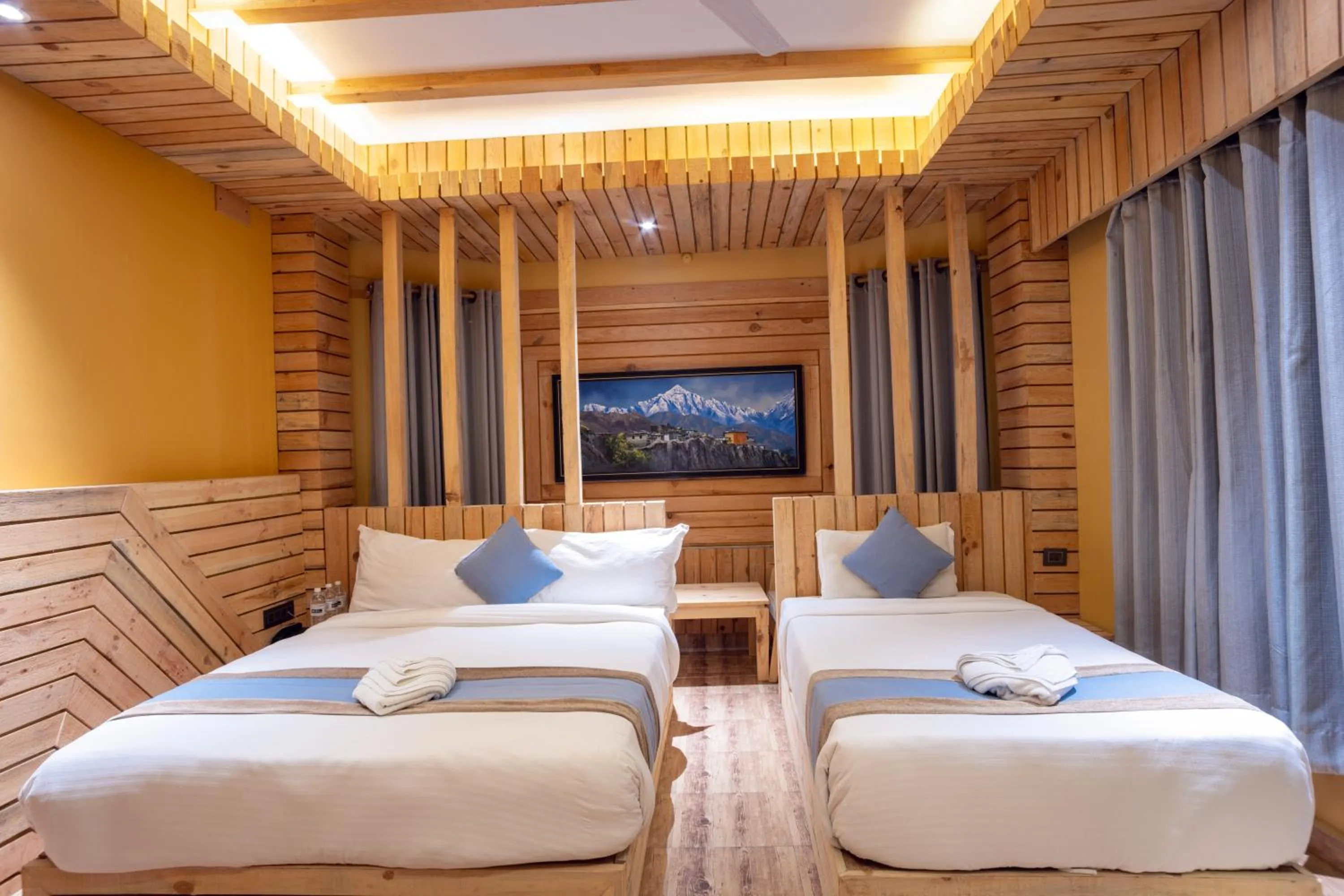 Photo of the whole room, Bed in Trekkers Inn Boutique Hotel Pokhara