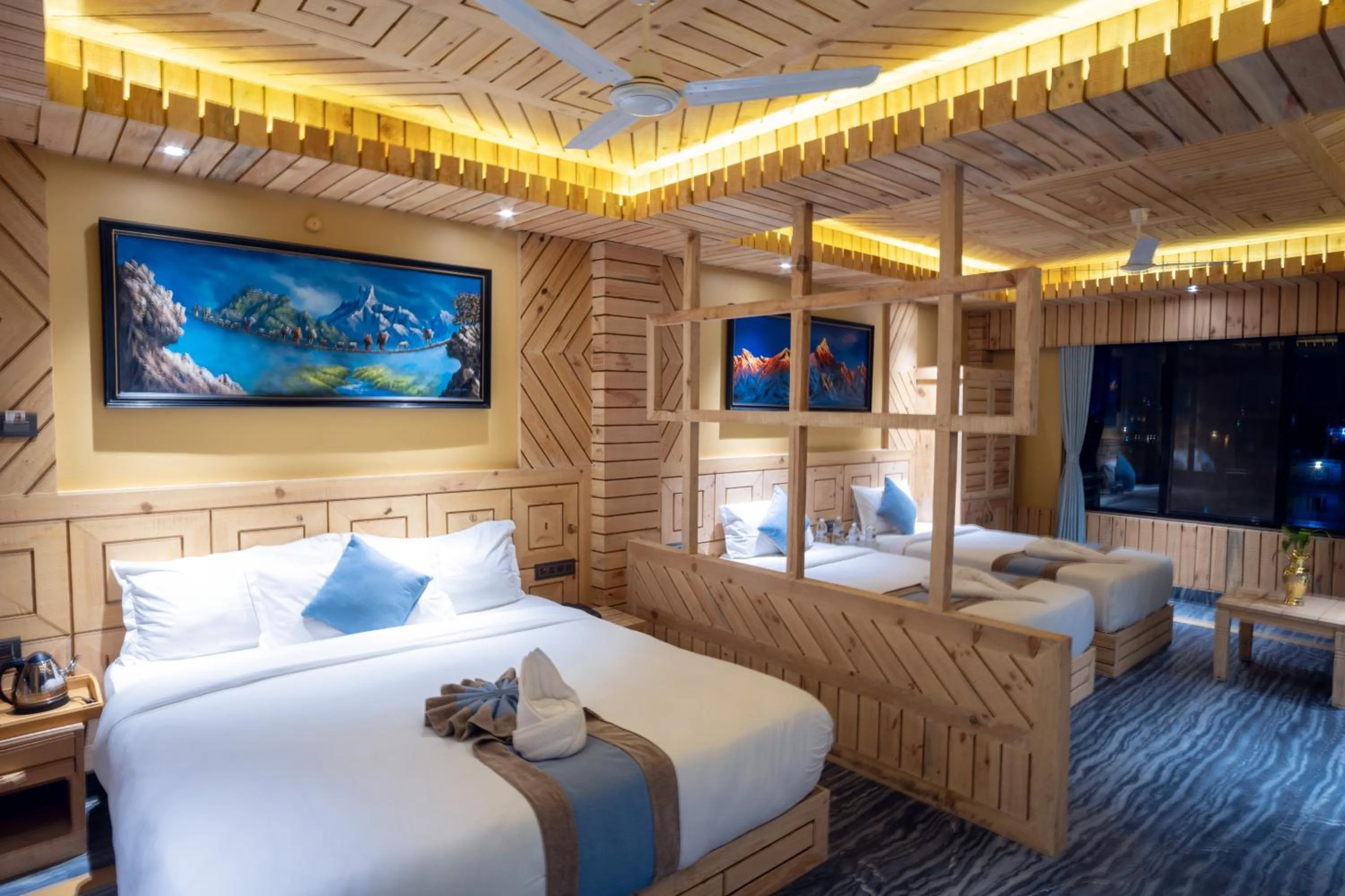 Photo of the whole room, Bed in Trekkers Inn Boutique Hotel Pokhara