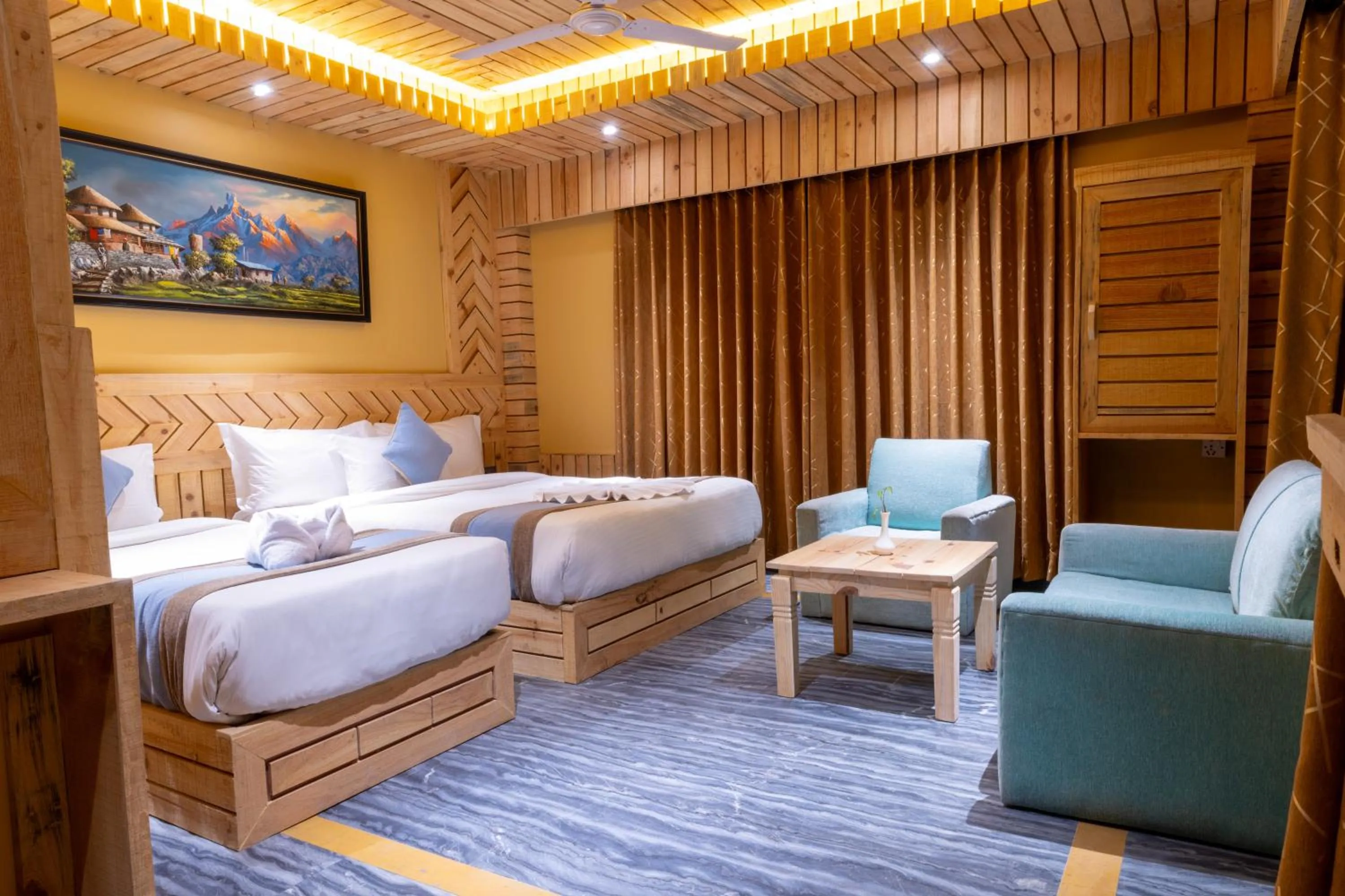 Photo of the whole room, Bed in Trekkers Inn Boutique Hotel Pokhara