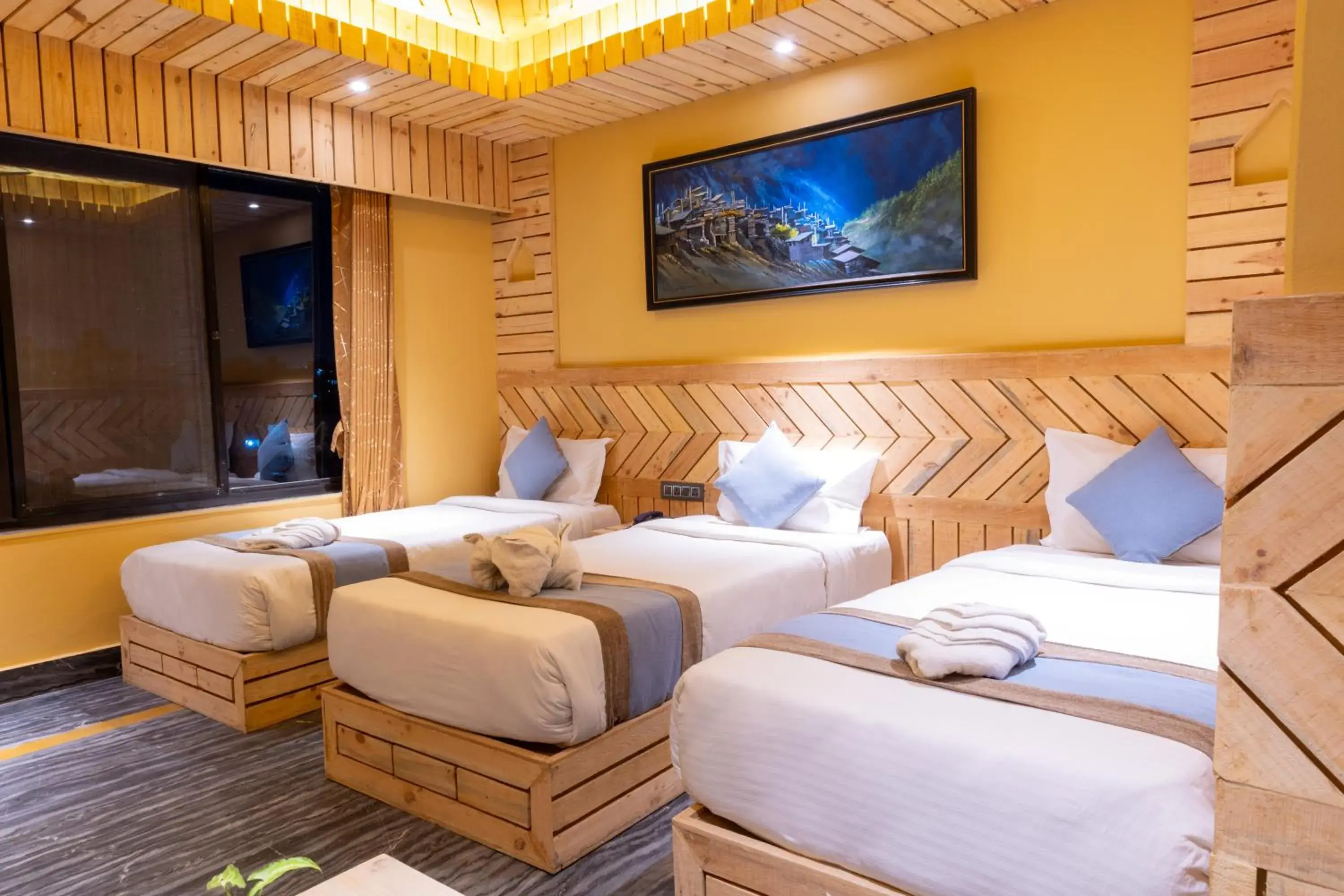 Triple Room with Mountain View in Trekkers Inn Boutique Hotel Pokhara Triple Room with Mountain View in Trekkers Inn Boutique Hotel Pokhara