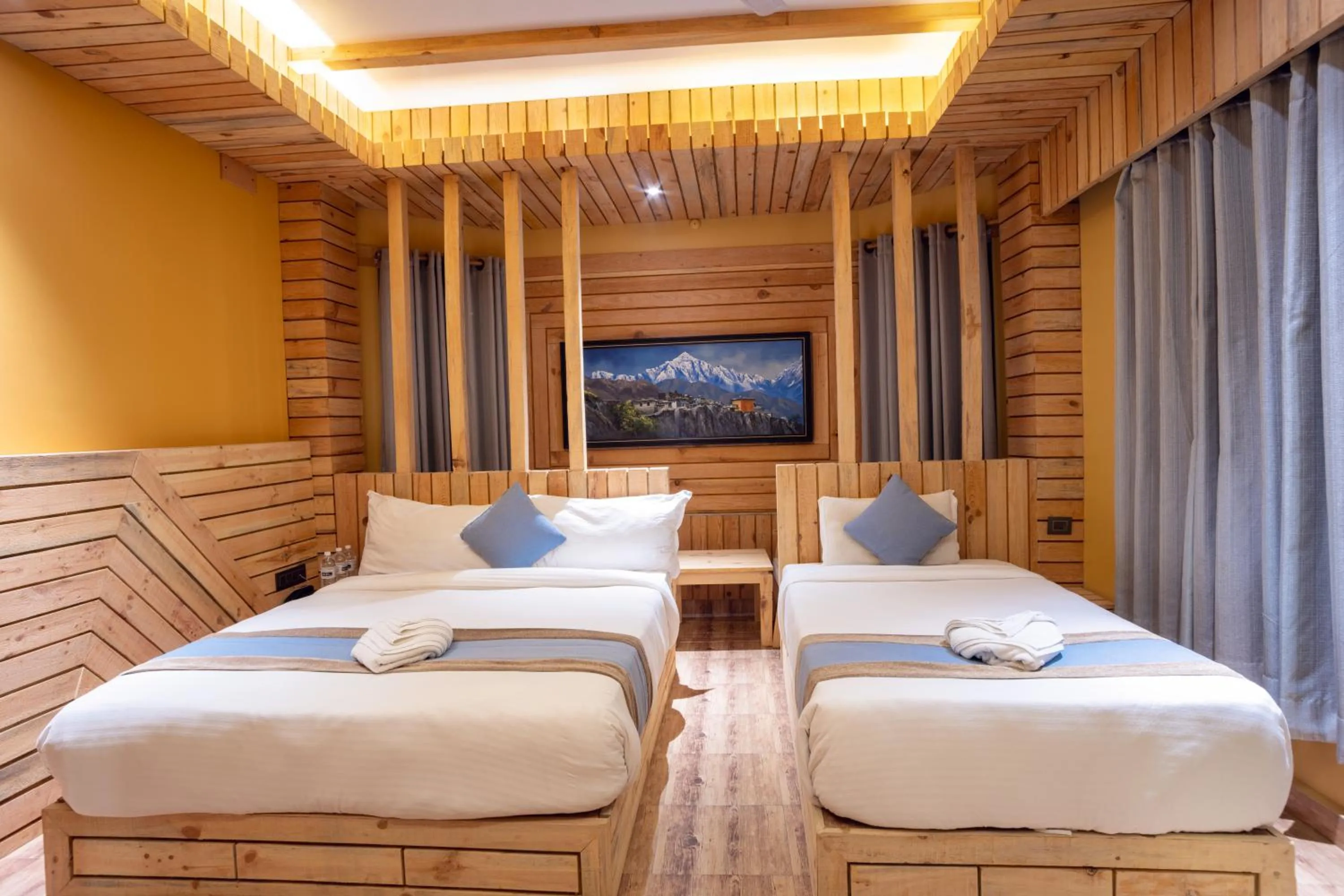 Photo of the whole room, Bed in Trekkers Inn Boutique Hotel Pokhara