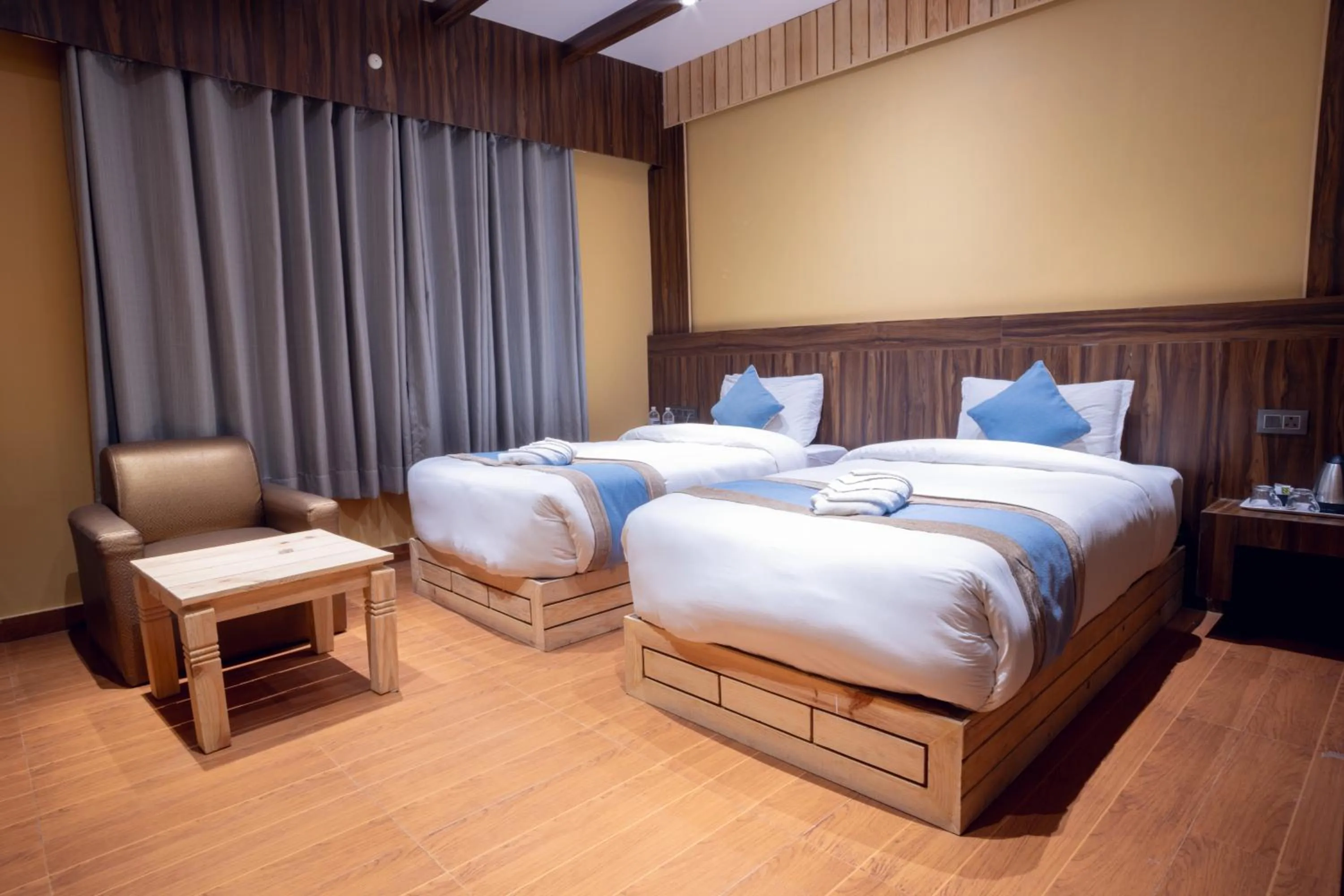Photo of the whole room, Bed in Trekkers Inn Boutique Hotel Pokhara