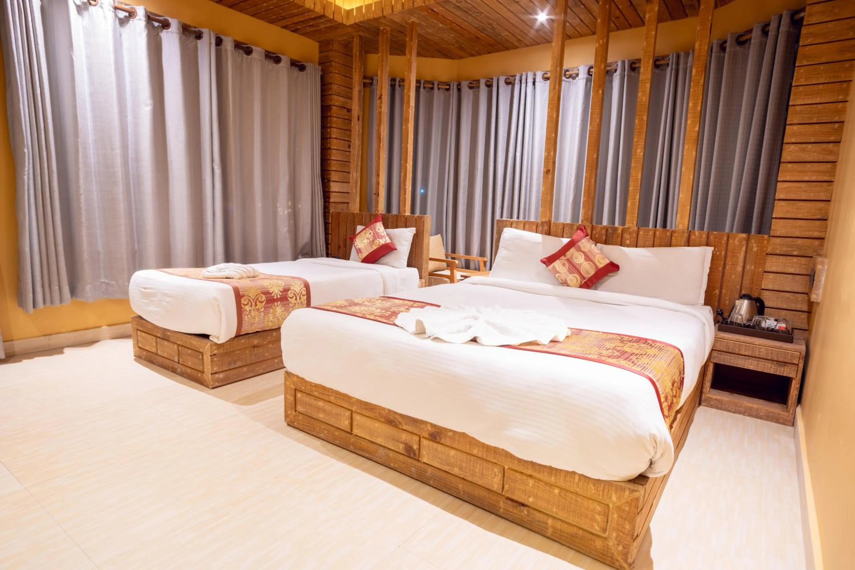 Photo of the whole room, Bed in Trekkers Inn Boutique Hotel Pokhara
