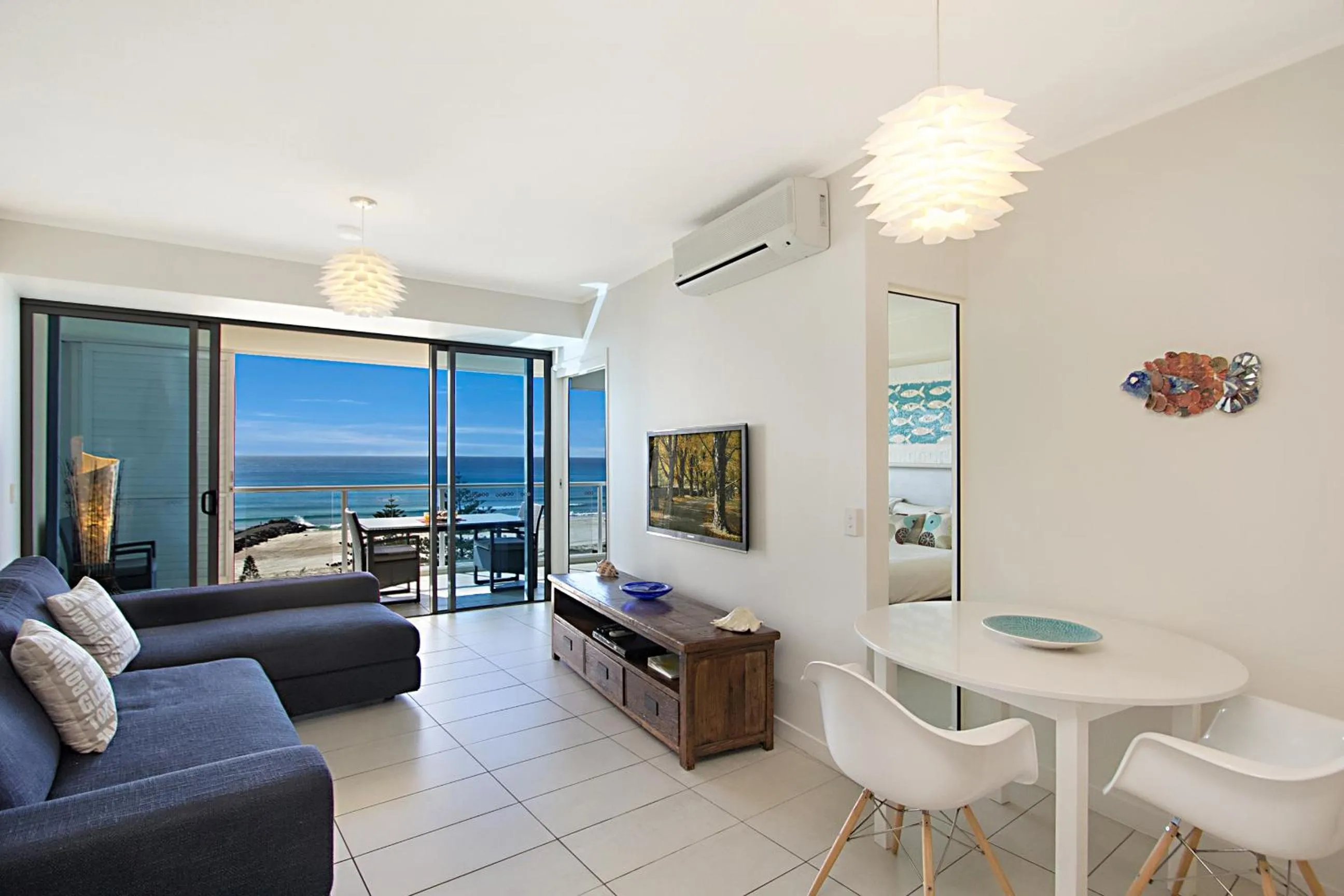 Living room in Blue C Coolangatta