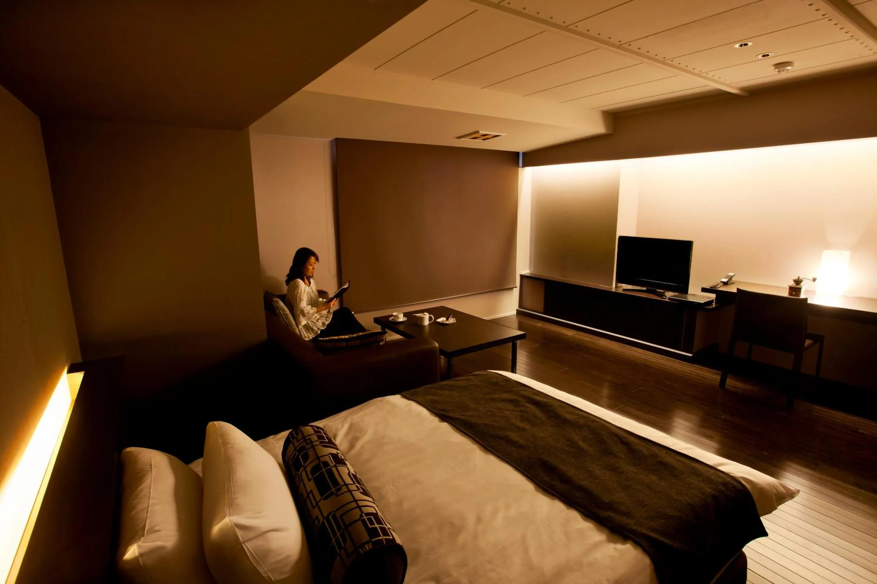 Bed in Bourou Noguchi Hakodate