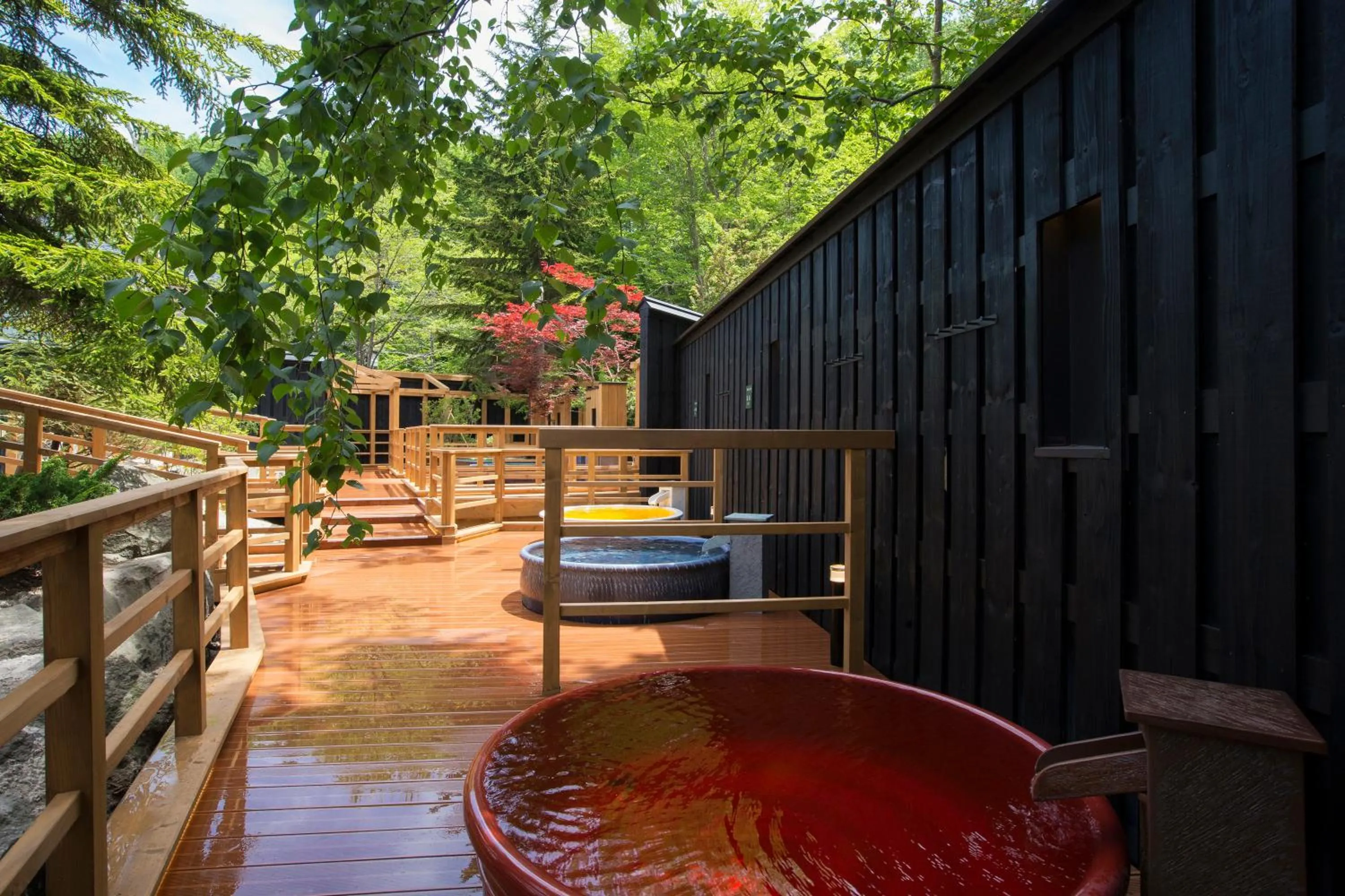 Hot Spring Bath in Midorinokaze Resort Kitayuzawa