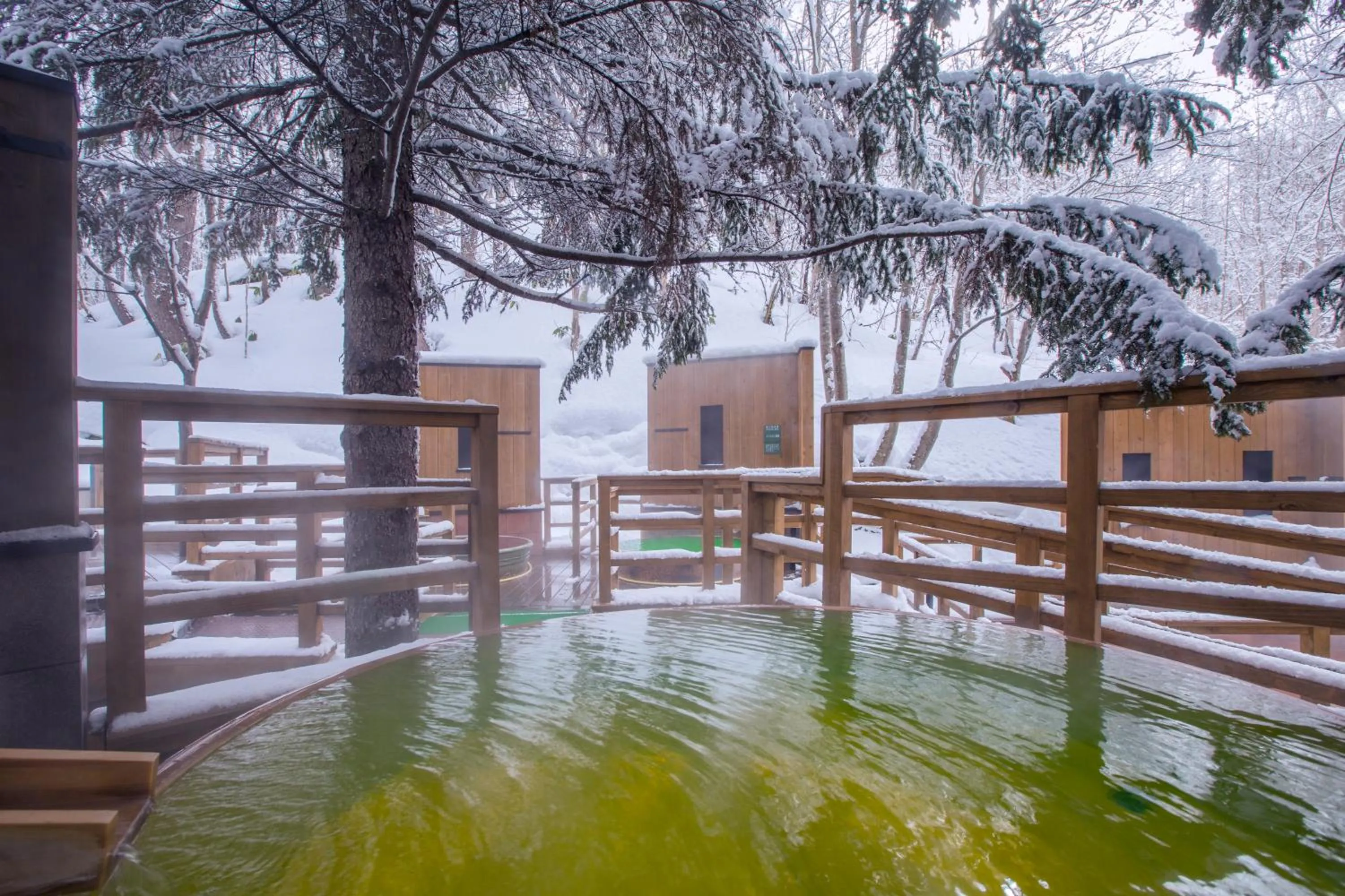 Open Air Bath in Midorinokaze Resort Kitayuzawa