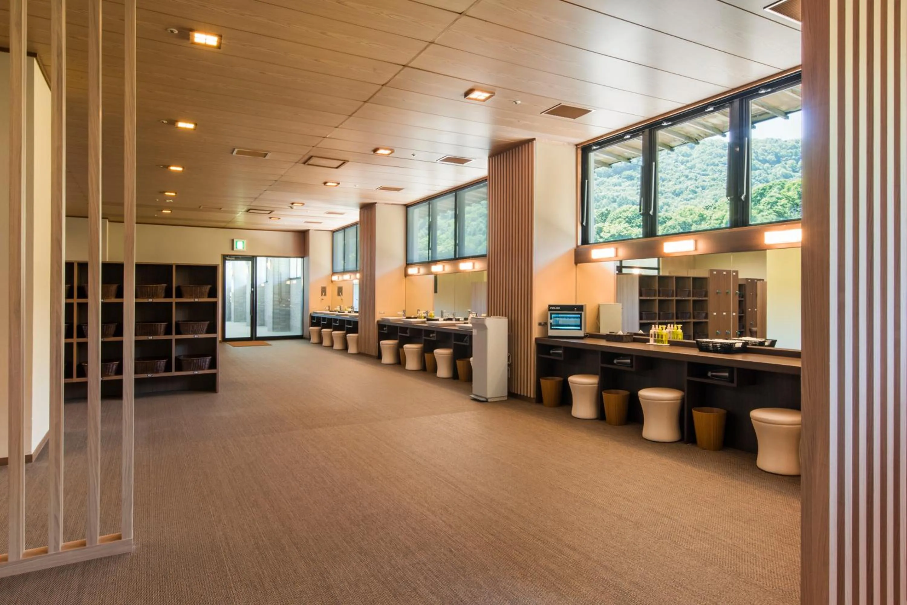 Hot Spring Bath in Midorinokaze Resort Kitayuzawa