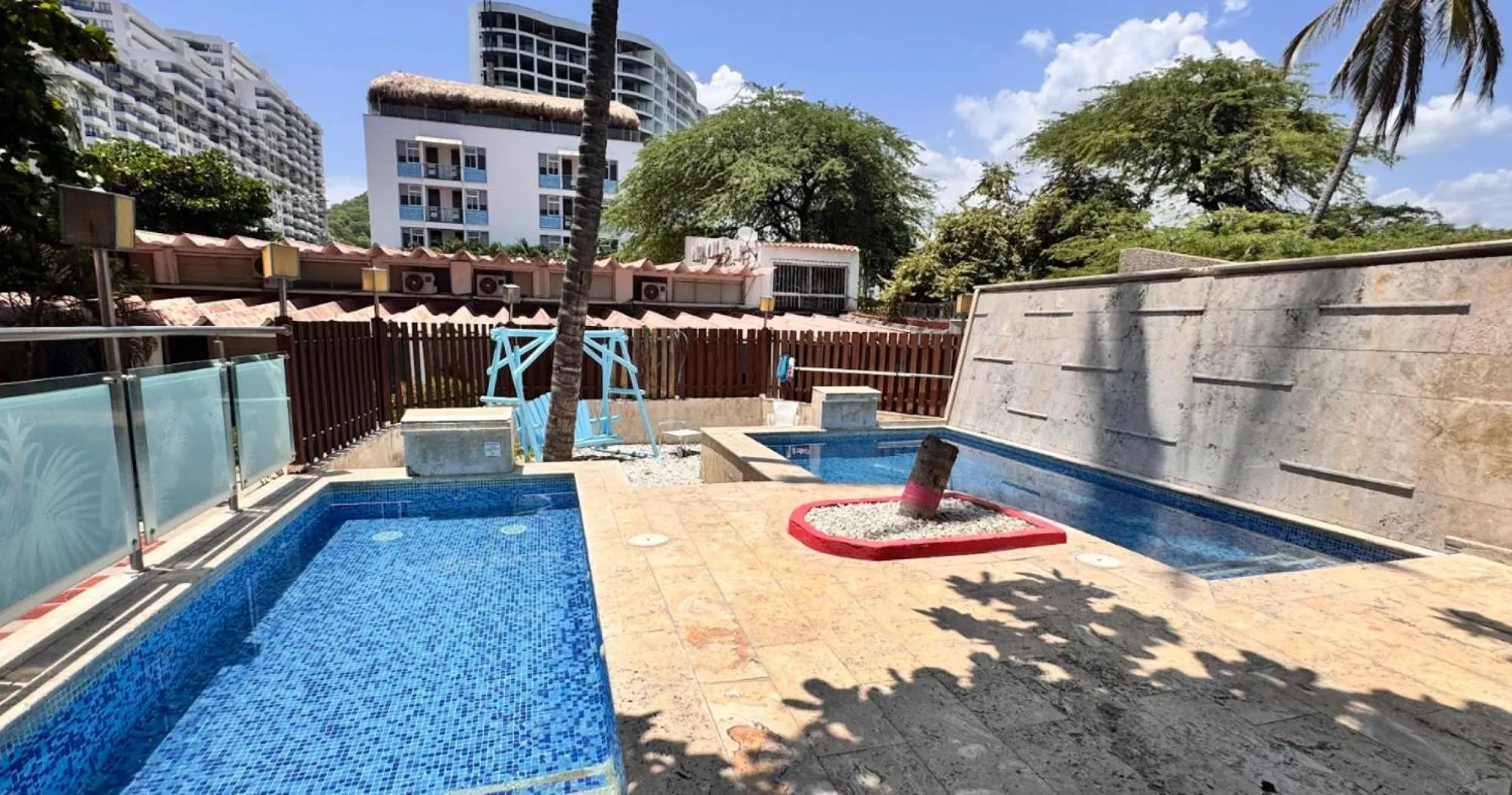 Pool view in TAMA Hotel Santa Marta