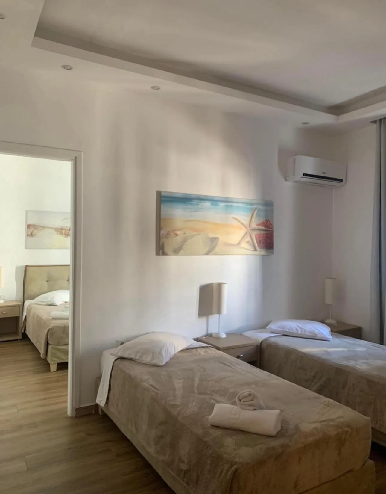 Bed in Mare Naxia Hotel