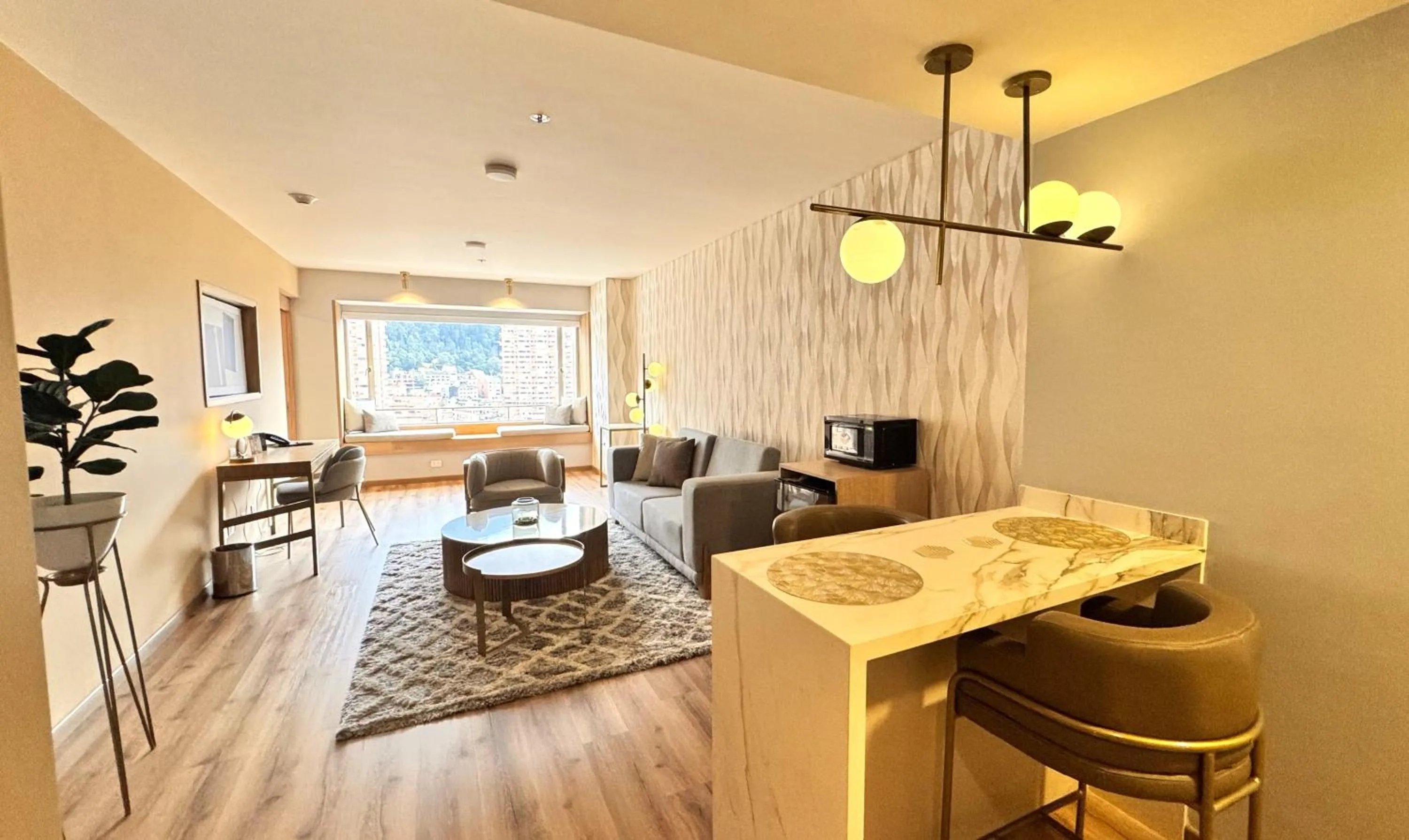 Living room in Tequendama Suites Bogota