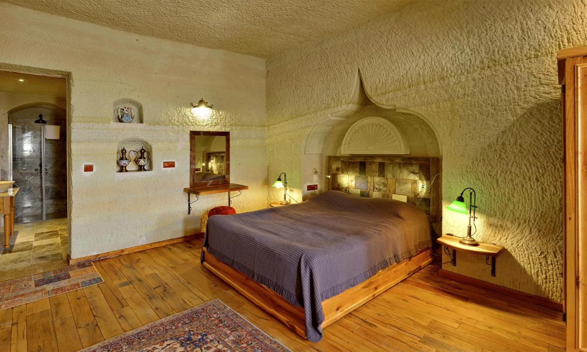 Bed in Seki Cave Suites