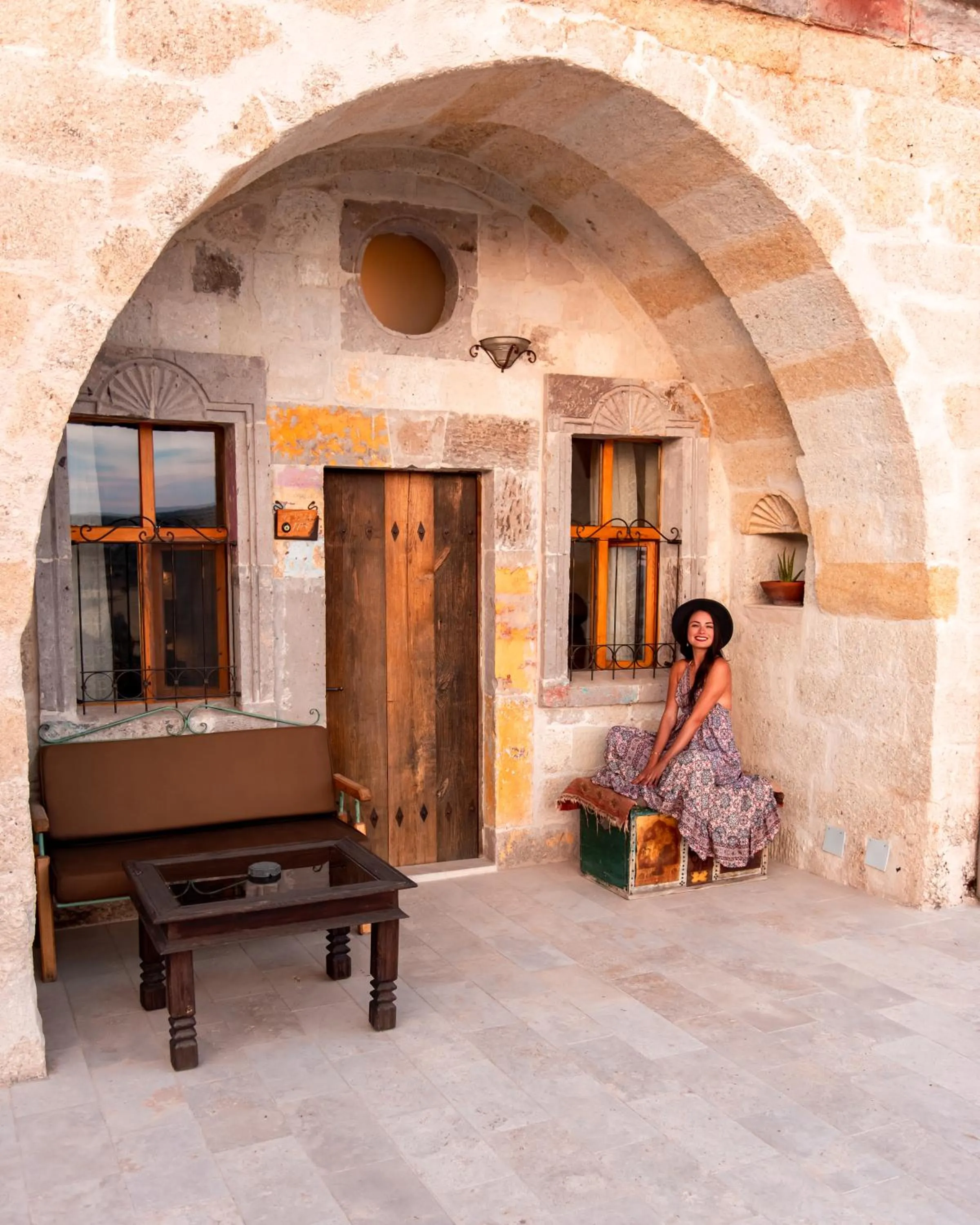Patio in Seki Cave Suites