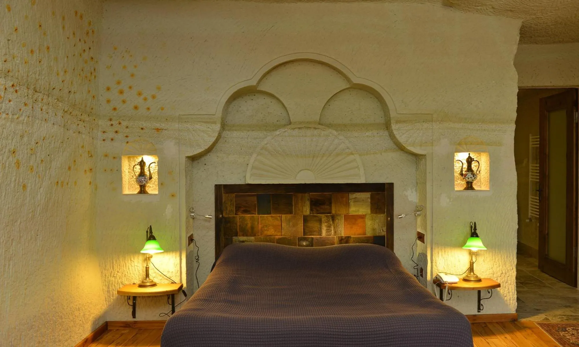 Bed in Seki Cave Suites