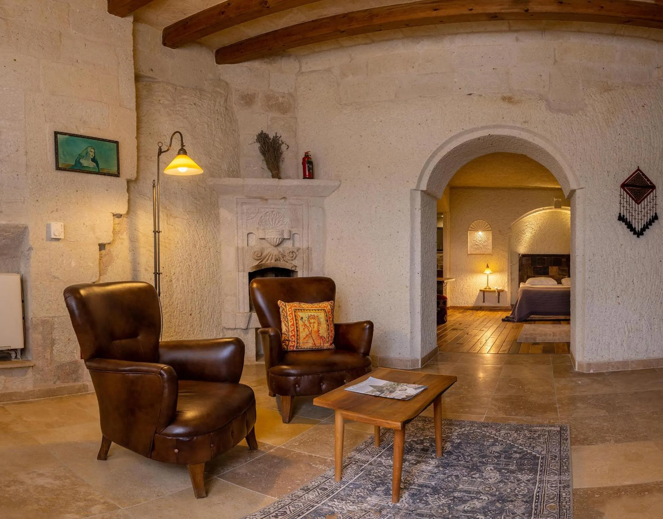 Seating area in Seki Cave Suites