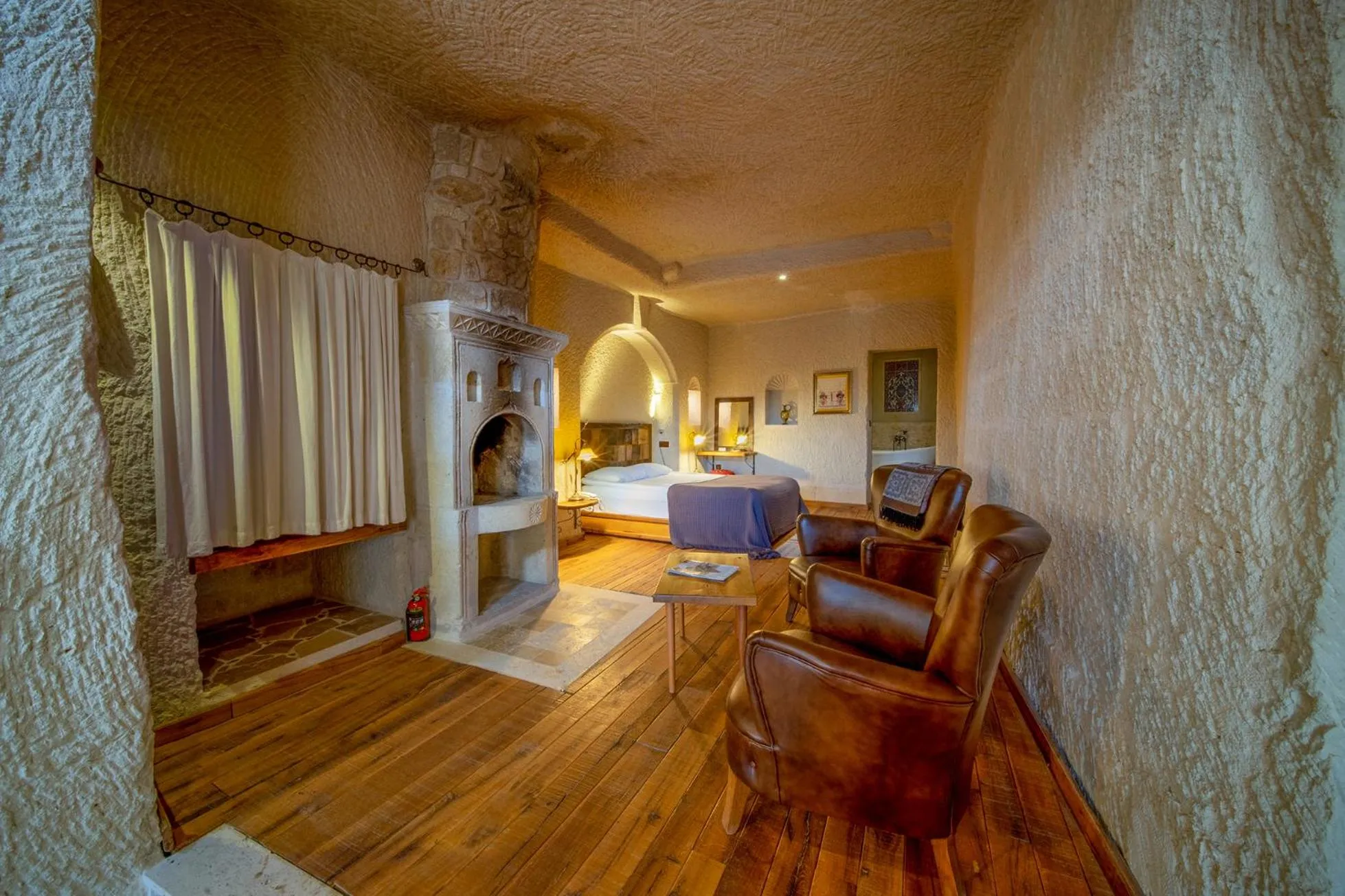 Bed in Seki Cave Suites