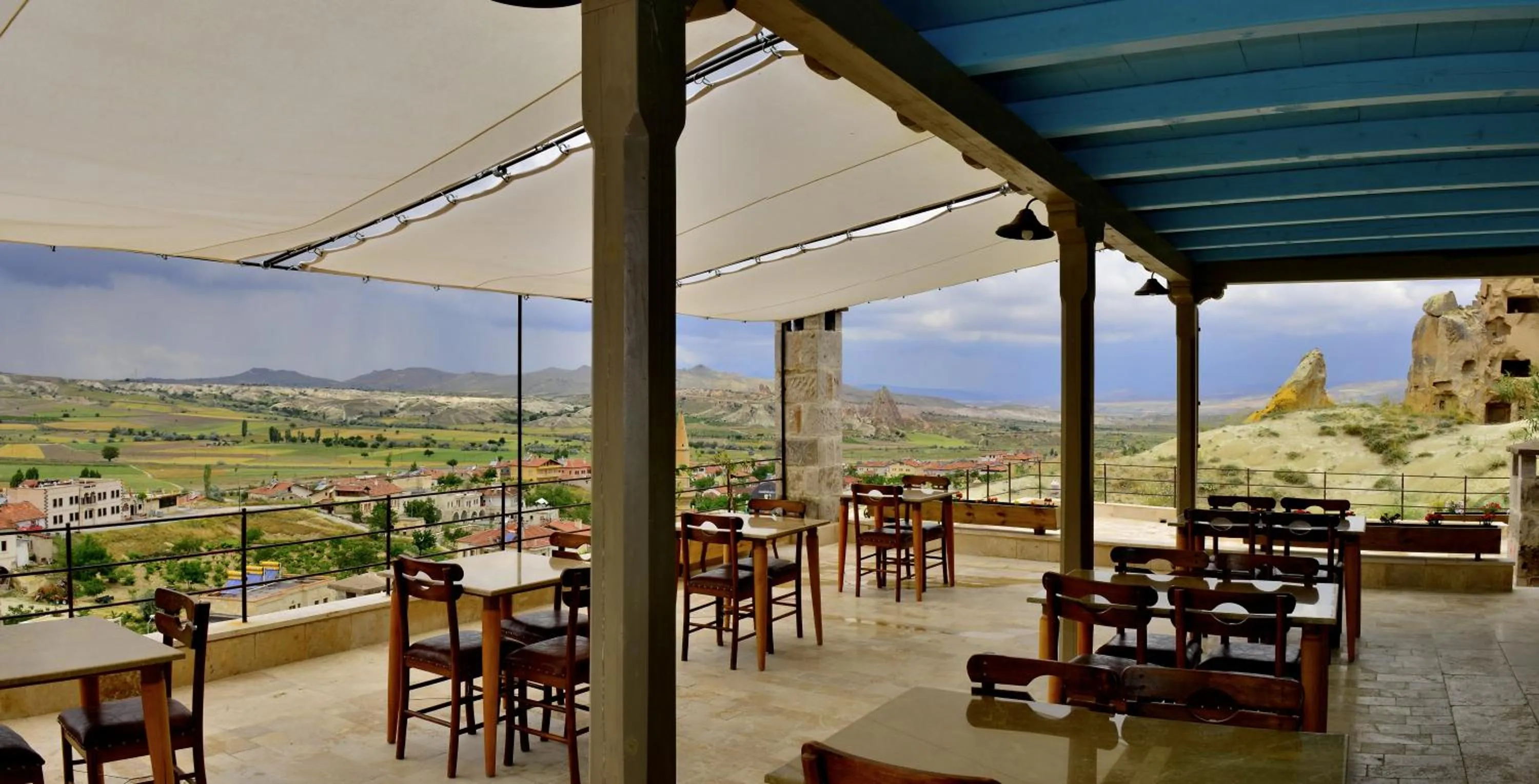 Patio in Seki Cave Suites
