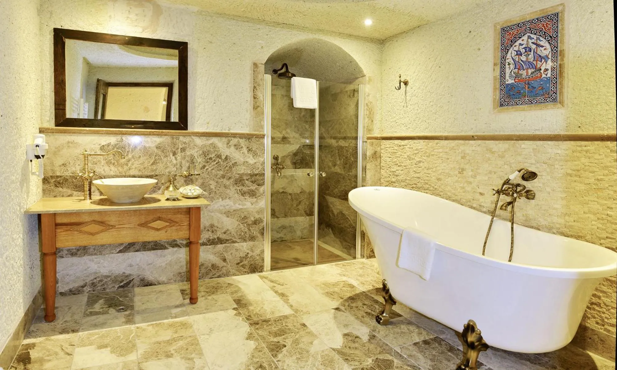 Shower in Seki Cave Suites