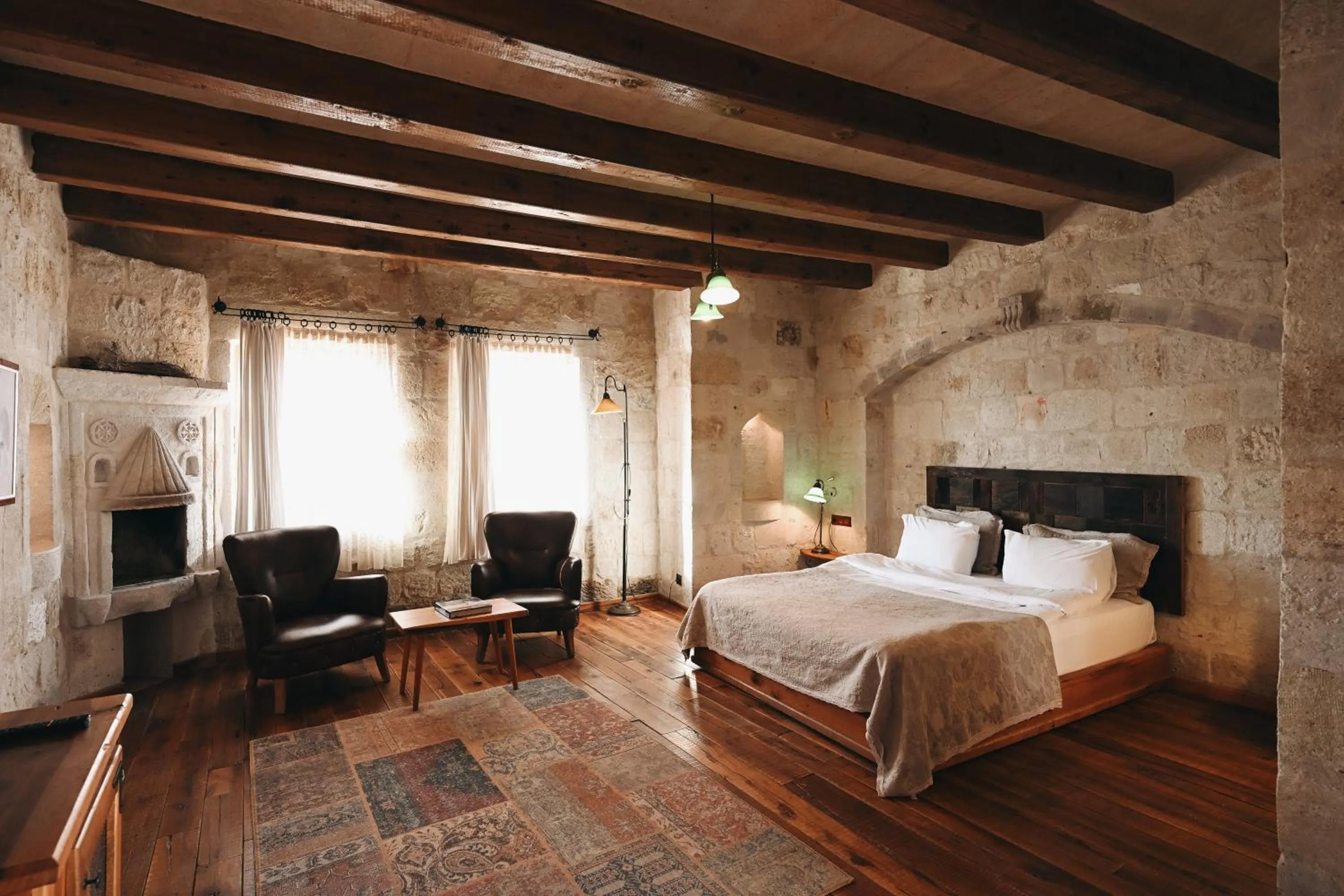 Bed in Seki Cave Suites