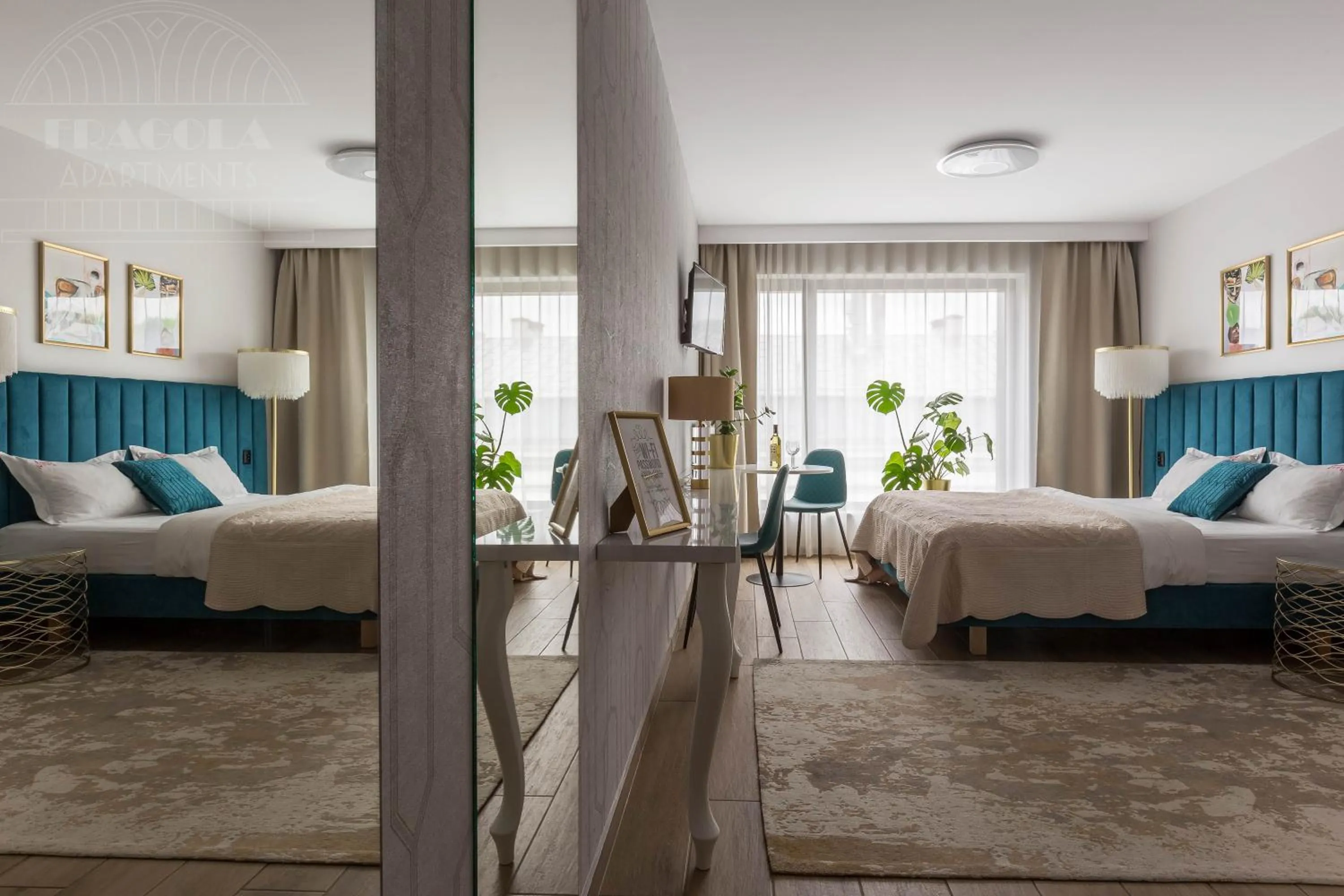 Bed in Modern View of Planty Park