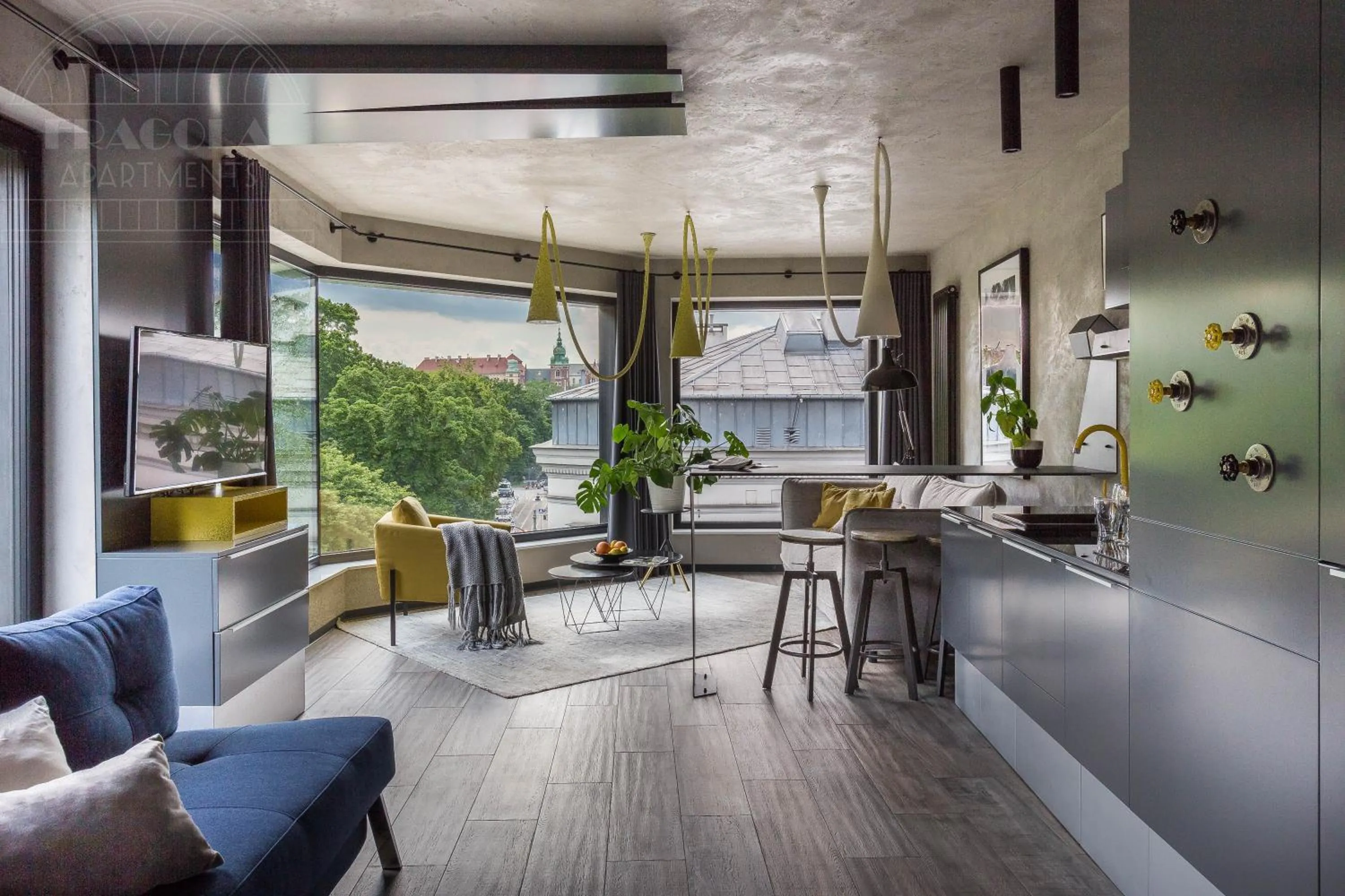 Kitchen or kitchenette in Modern View of Planty Park