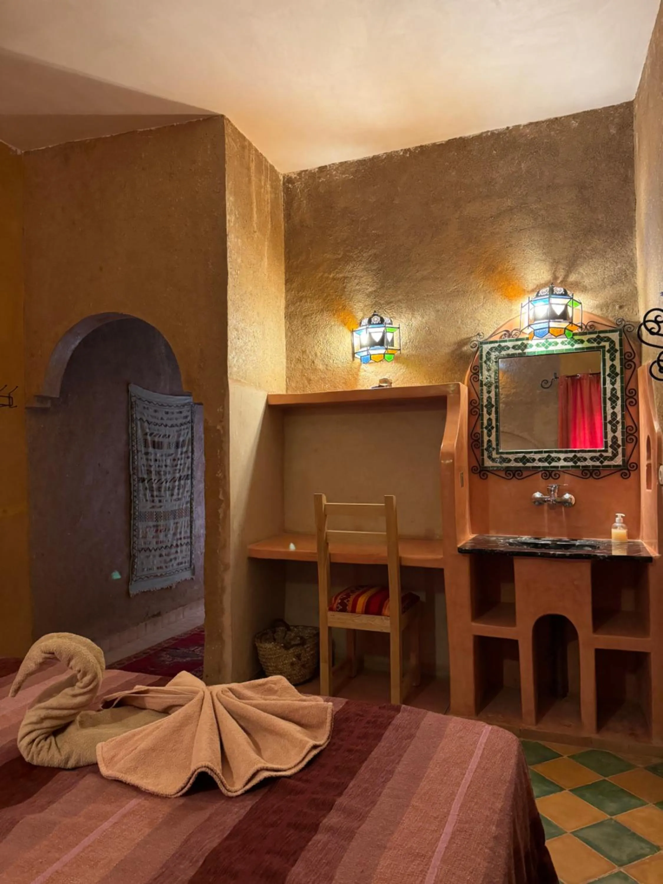 Bed in Maison Merzouga Guest House