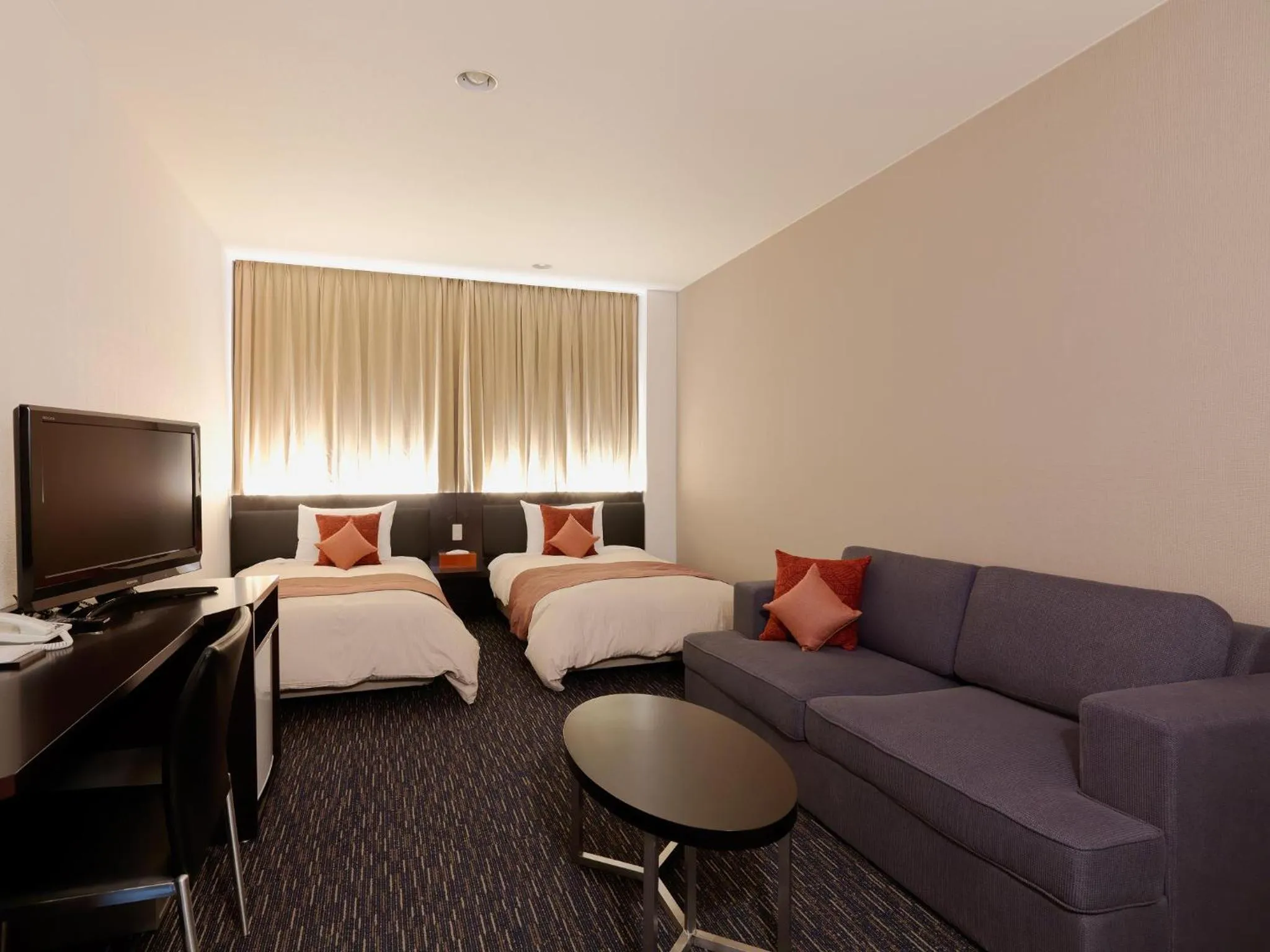 Bed in Muroran Prince Hotel