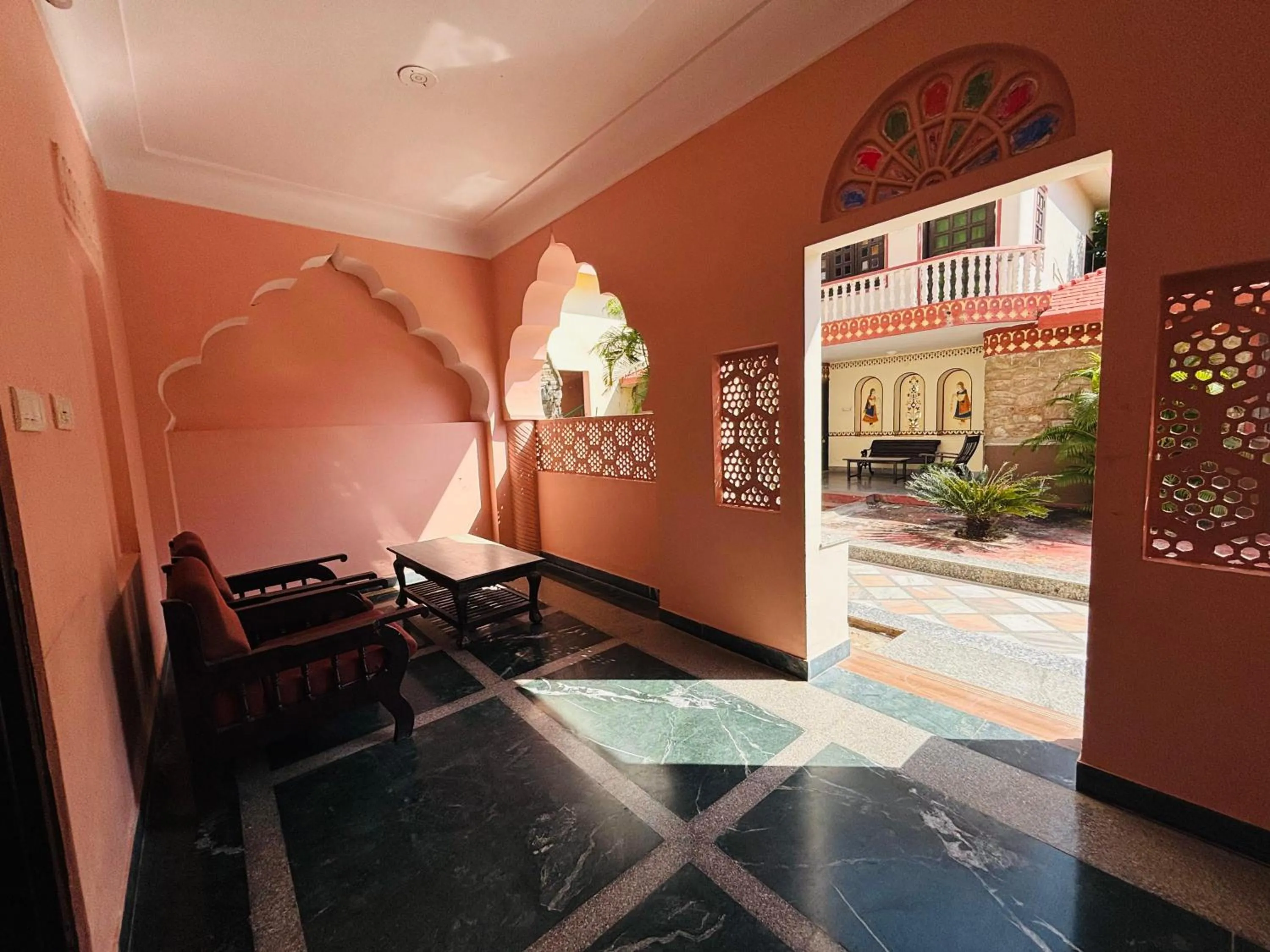 Dining area in Sajjan Bagh Resort