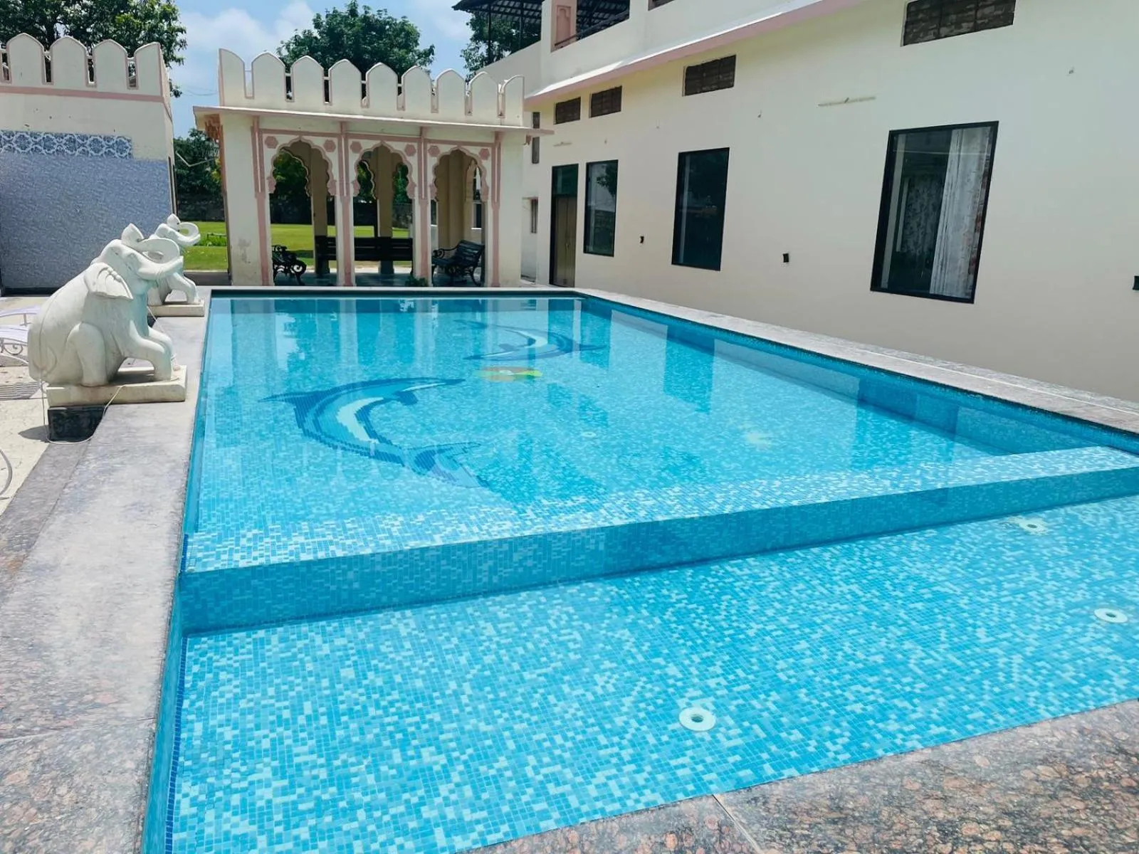 Pool view in Sajjan Bagh Resort