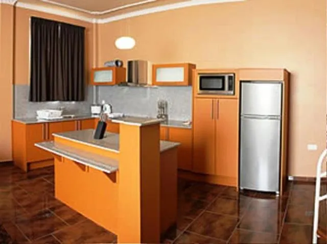 Kitchen or kitchenette in Sheva Hotel