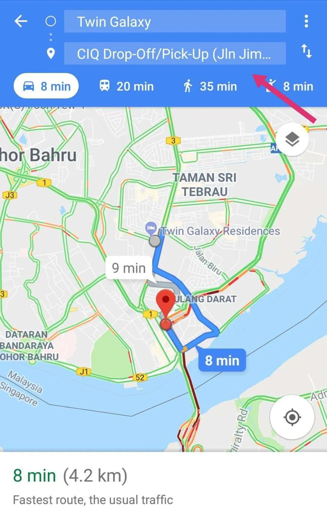 Location in Twin Galaxy Residences